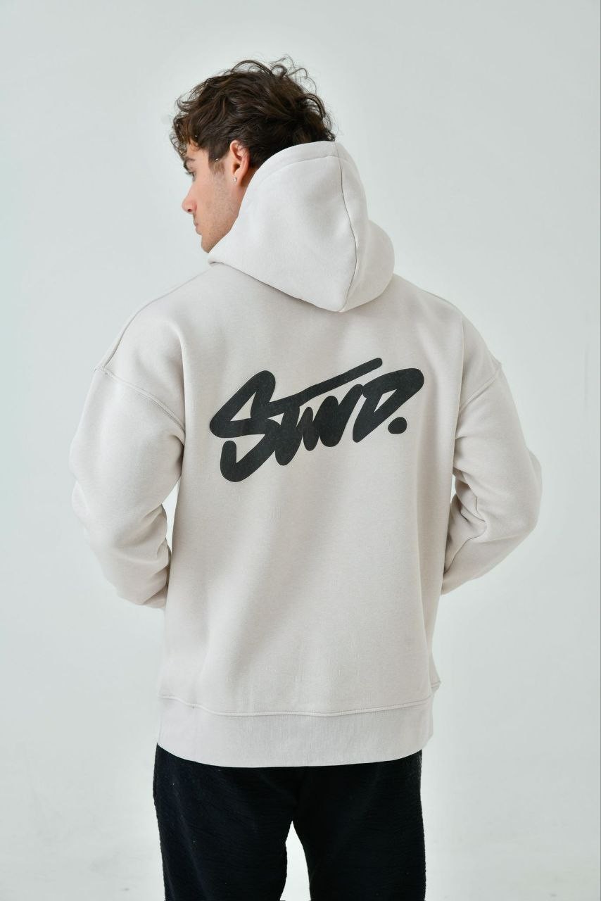 STWD Baskılı Oversize Hoodie