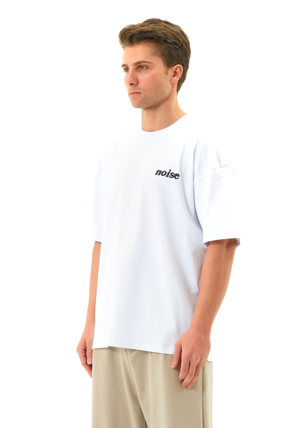 Noise Baskılı Oversize Tshirt