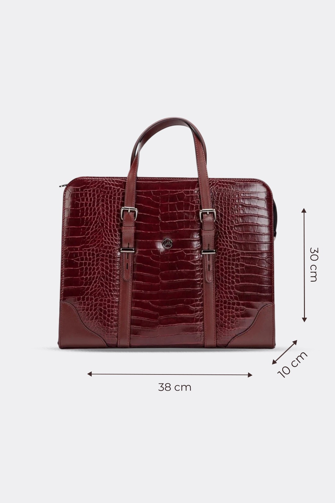 Kadın Evrak Laptop Çantası - Bordo Kroko