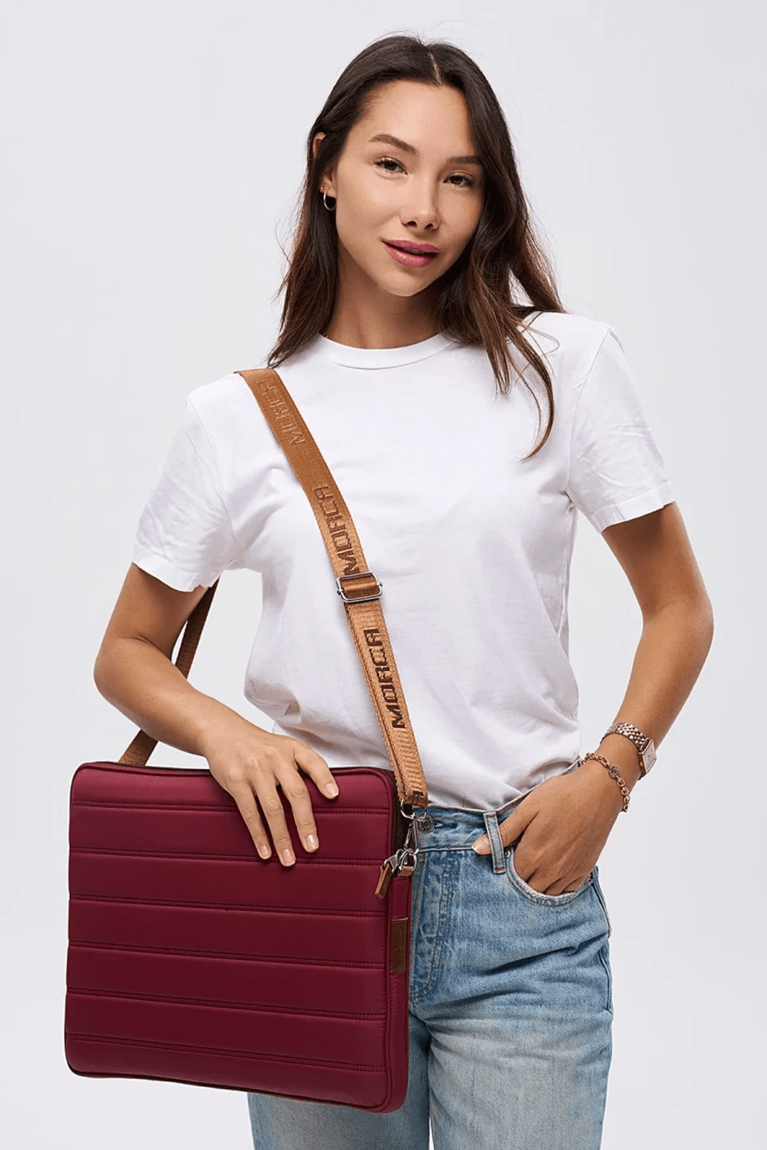 Su Geçirmez Kumaş Laptop Kılıfı 15.6 & 16 Inç - Bordo