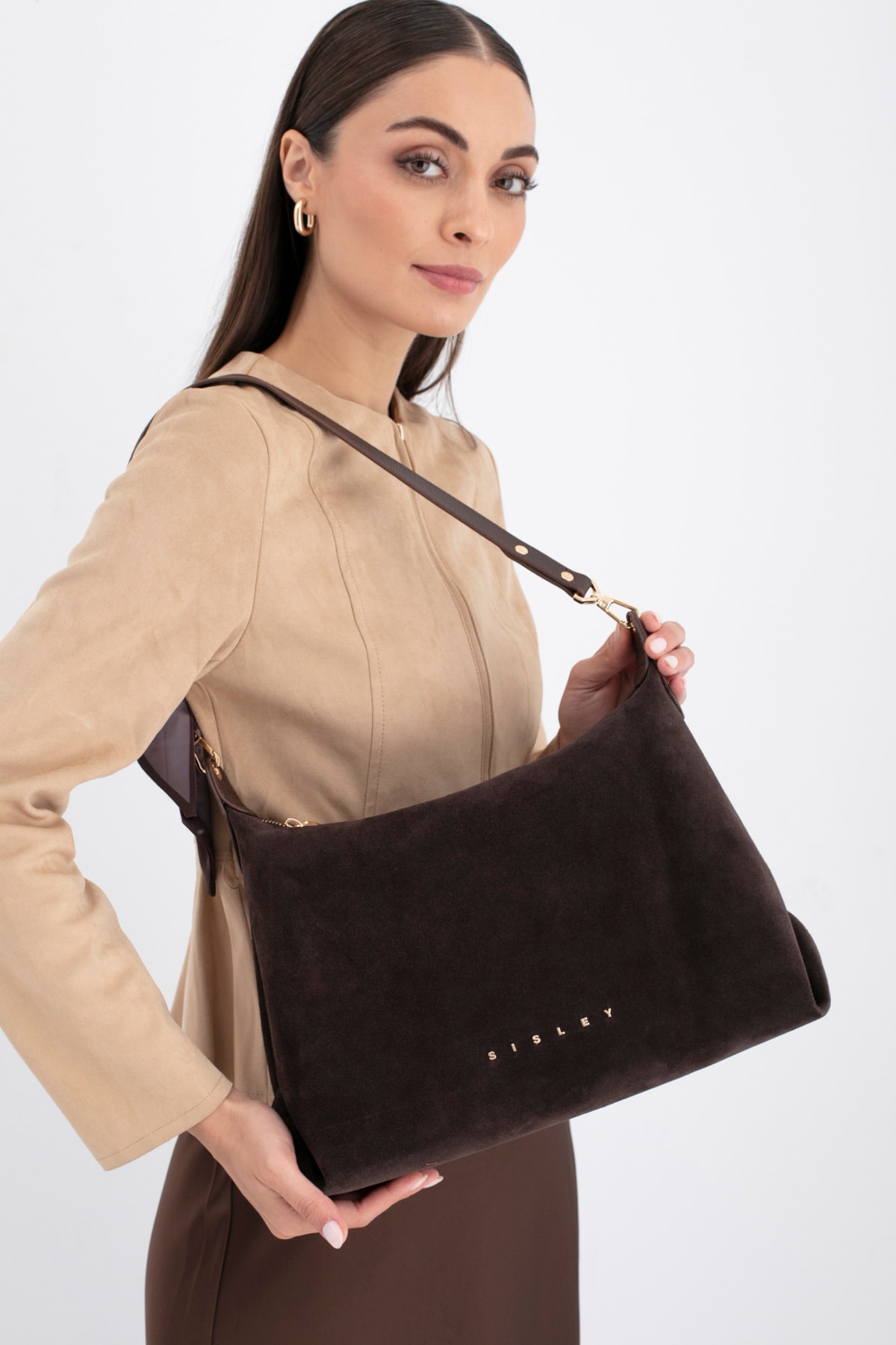 Sisley Kadın Omuz Çantası SLY_300 - Kahverengi