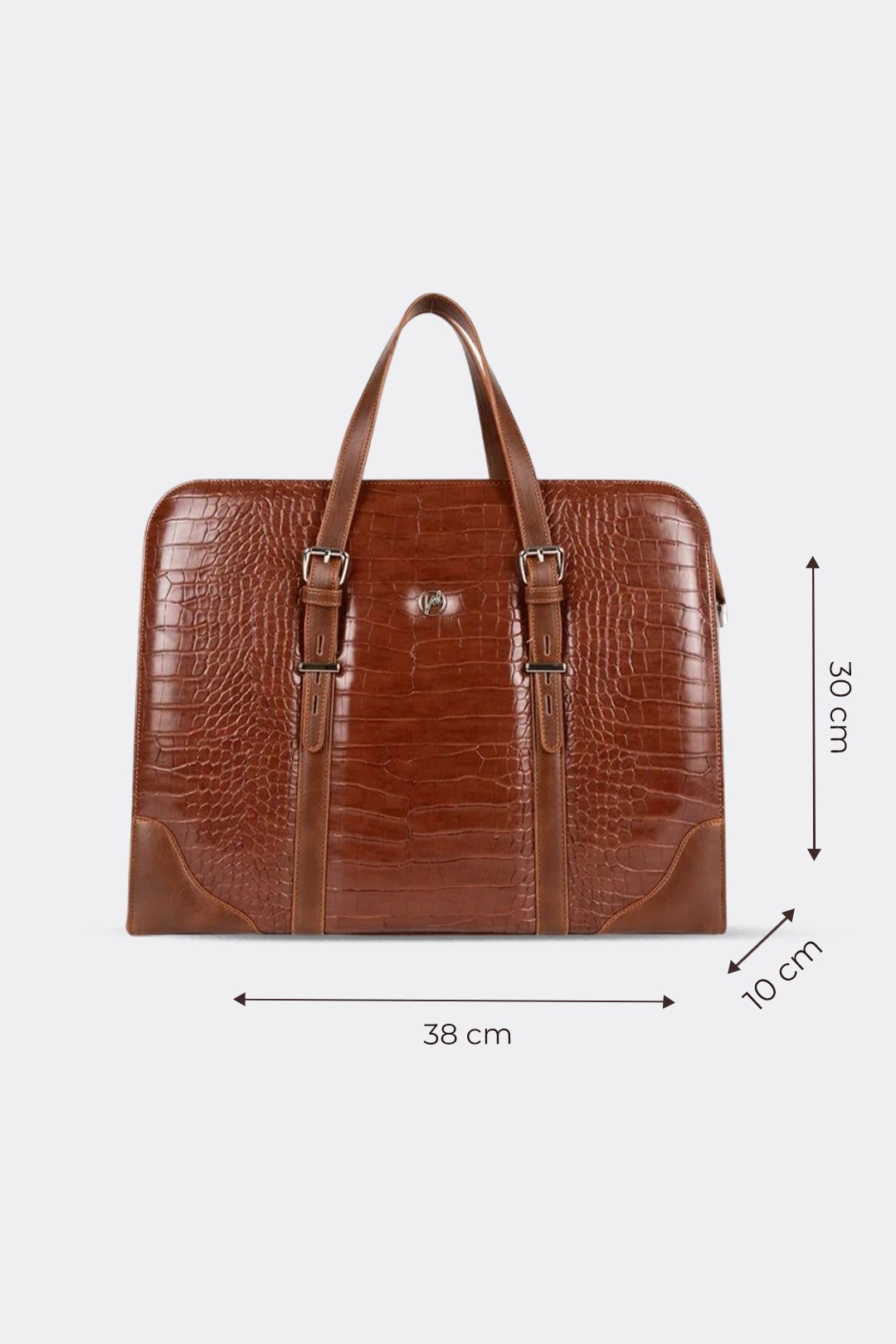 Kadın Evrak Laptop Çantası - Taba Kroko