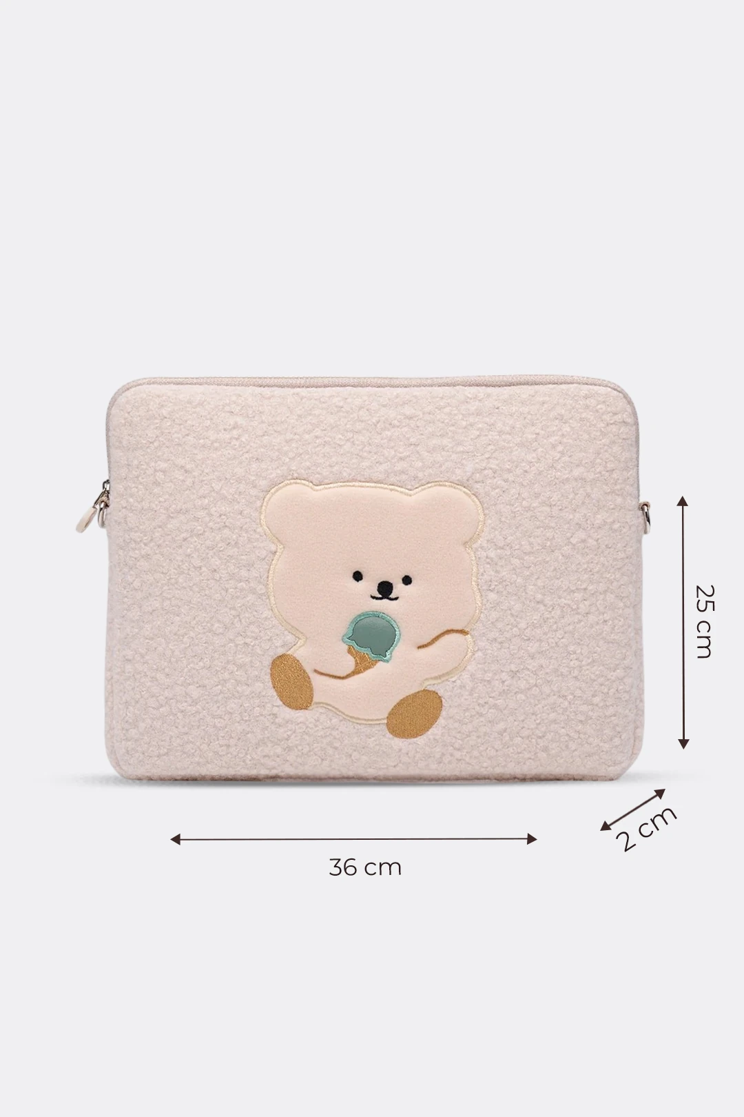 Teddy Bear Laptop Kılıfı 13" & 14" İnç Uyumlu - Bej