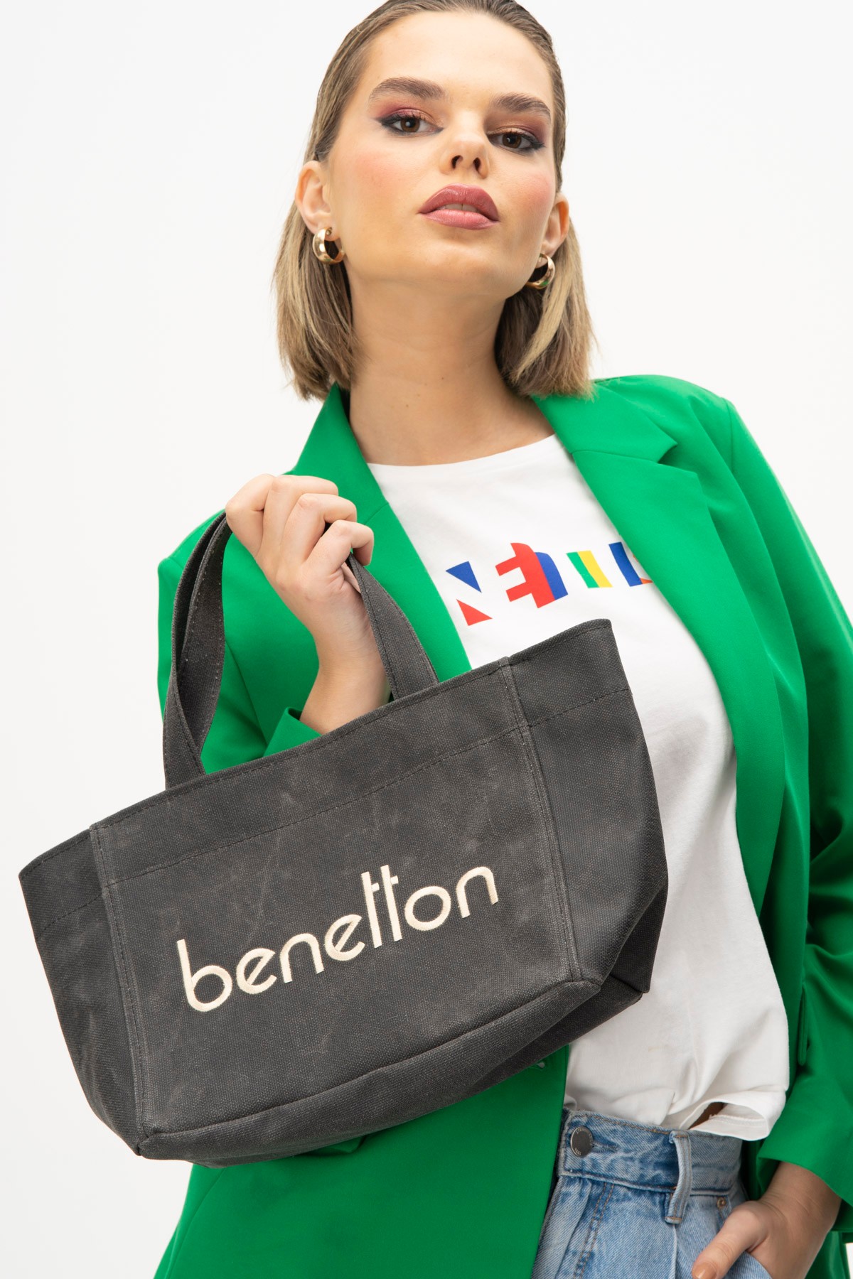 Benetton Kadın El Çantası Siyah