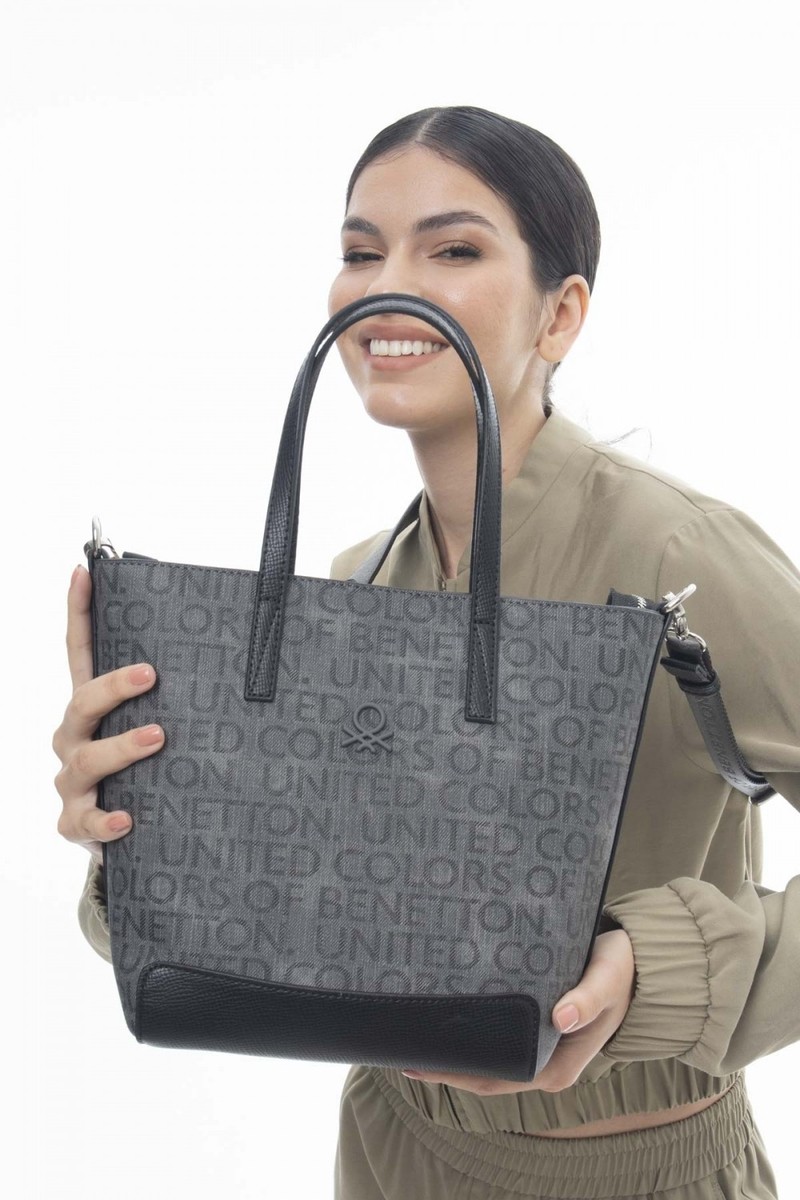 Benetton Kadın El Çantası Gri Bnt_1127