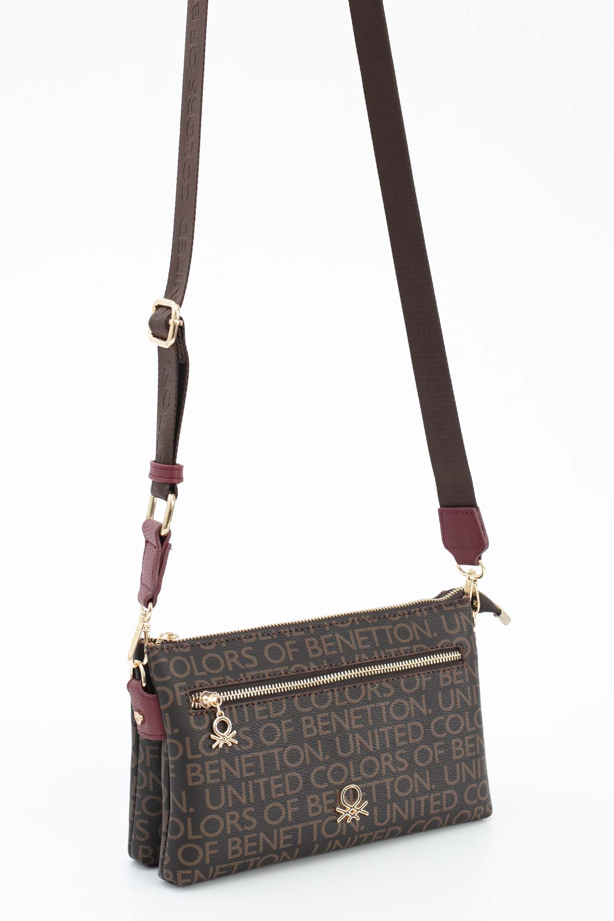 Benetton Kadın Çapraz Çanta BNT_1664 - Kahve-Bordo