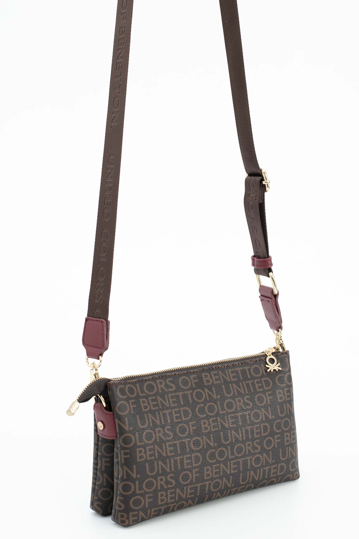 Benetton Kadın Çapraz Çanta BNT_1664 - Kahve-Bordo