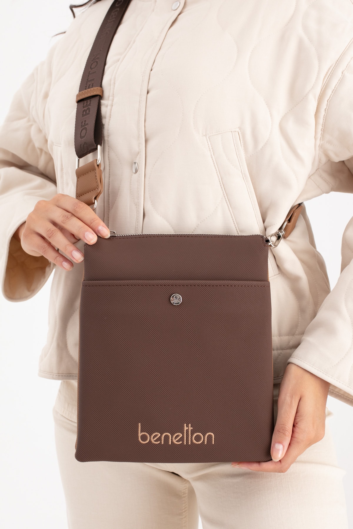 Benetton Kadın Çapraz Çanta BNT_1672 - Kahve-Camel