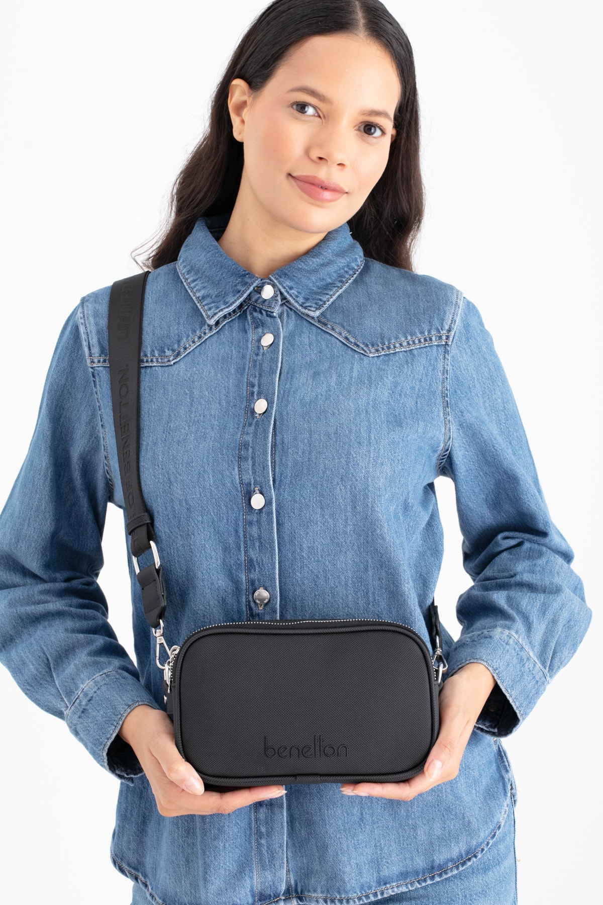 Benetton Kadın Çapraz Çanta BNT_1682 - Siyah