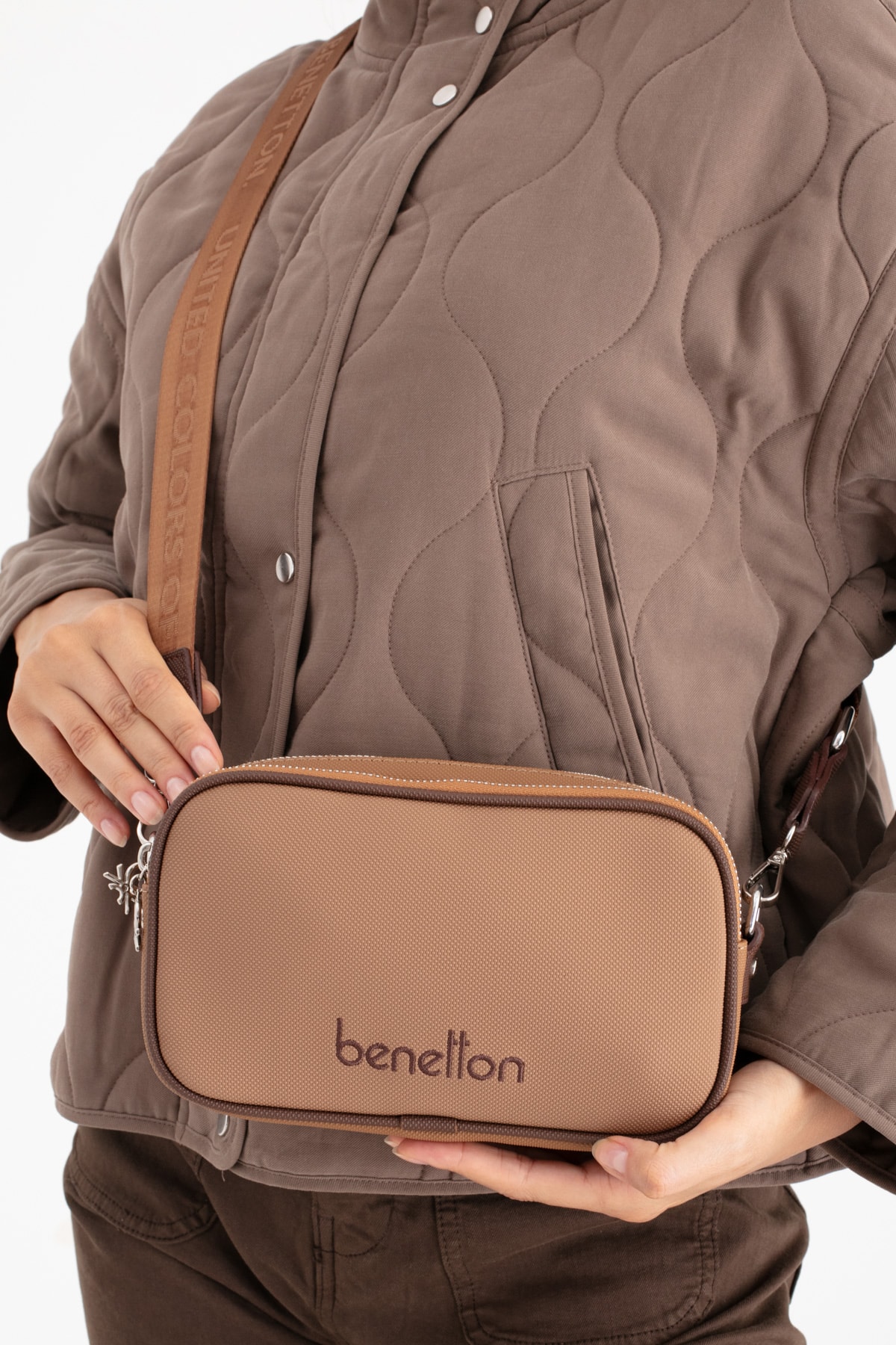 Benetton Kadın Çapraz Çanta BNT_1682 - Taba-Kahve