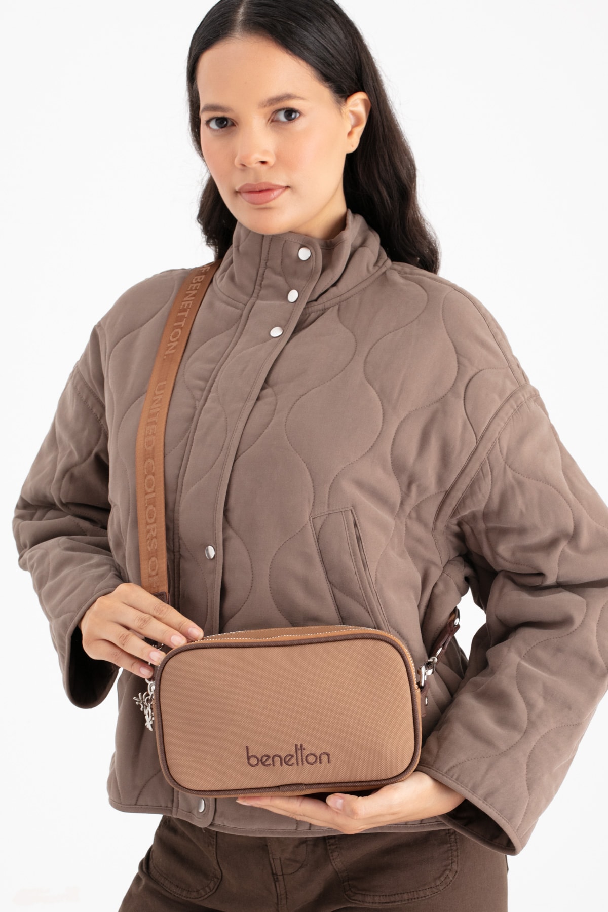 Benetton Kadın Çapraz Çanta BNT_1682 - Taba-Kahve