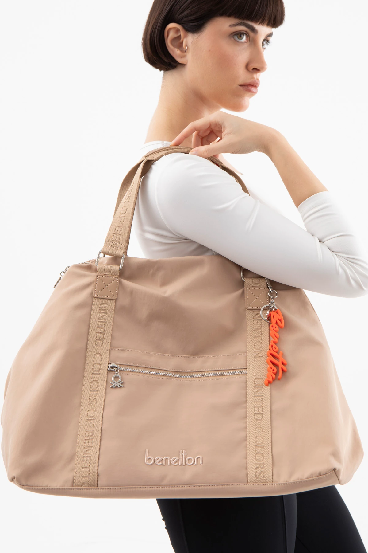 Benetton Kadın El Çantası BNT_1495 - Ten