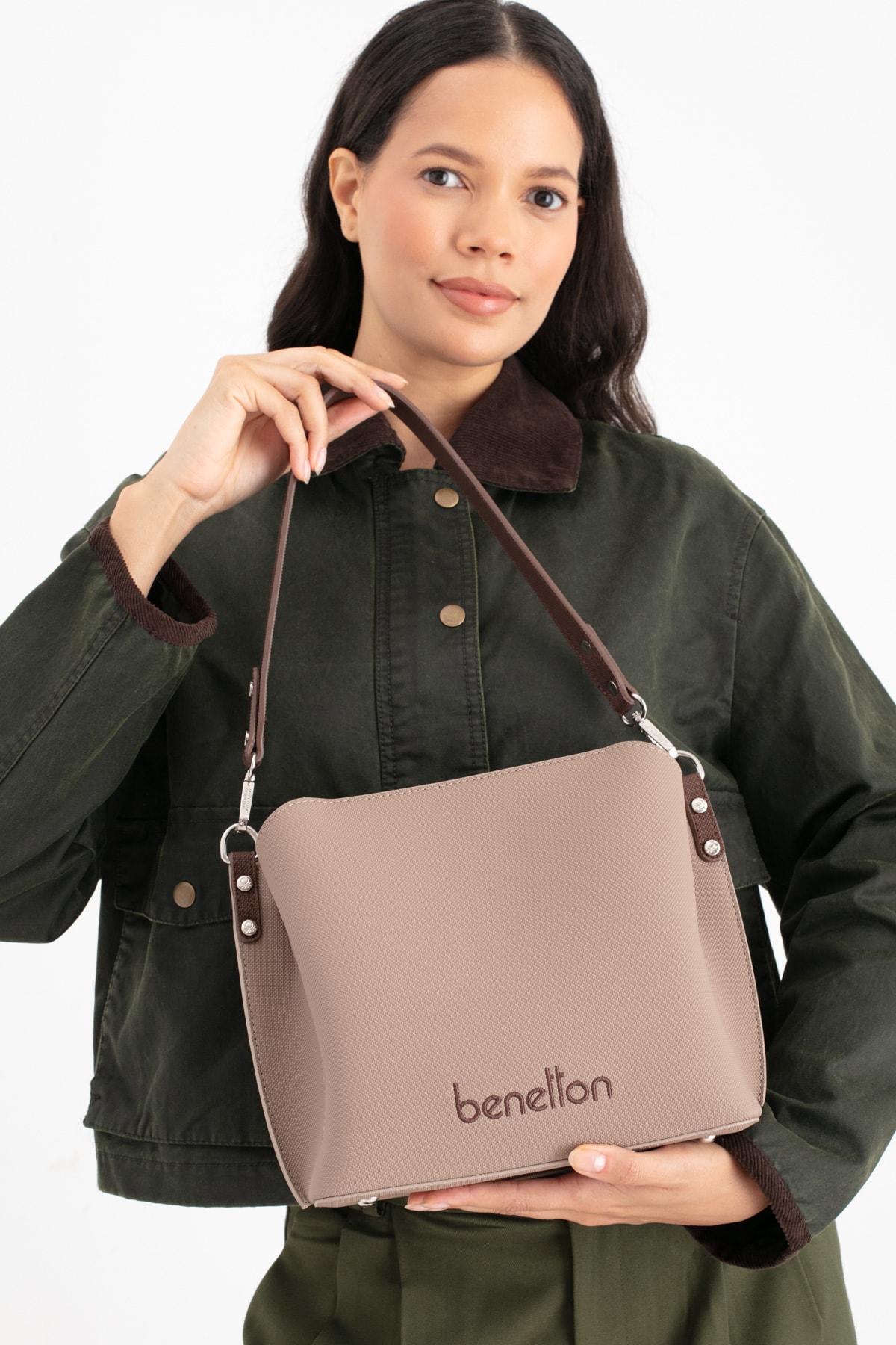 Benetton Kadın Kol Çantasın BNT_1688 - Vizon-Kahve