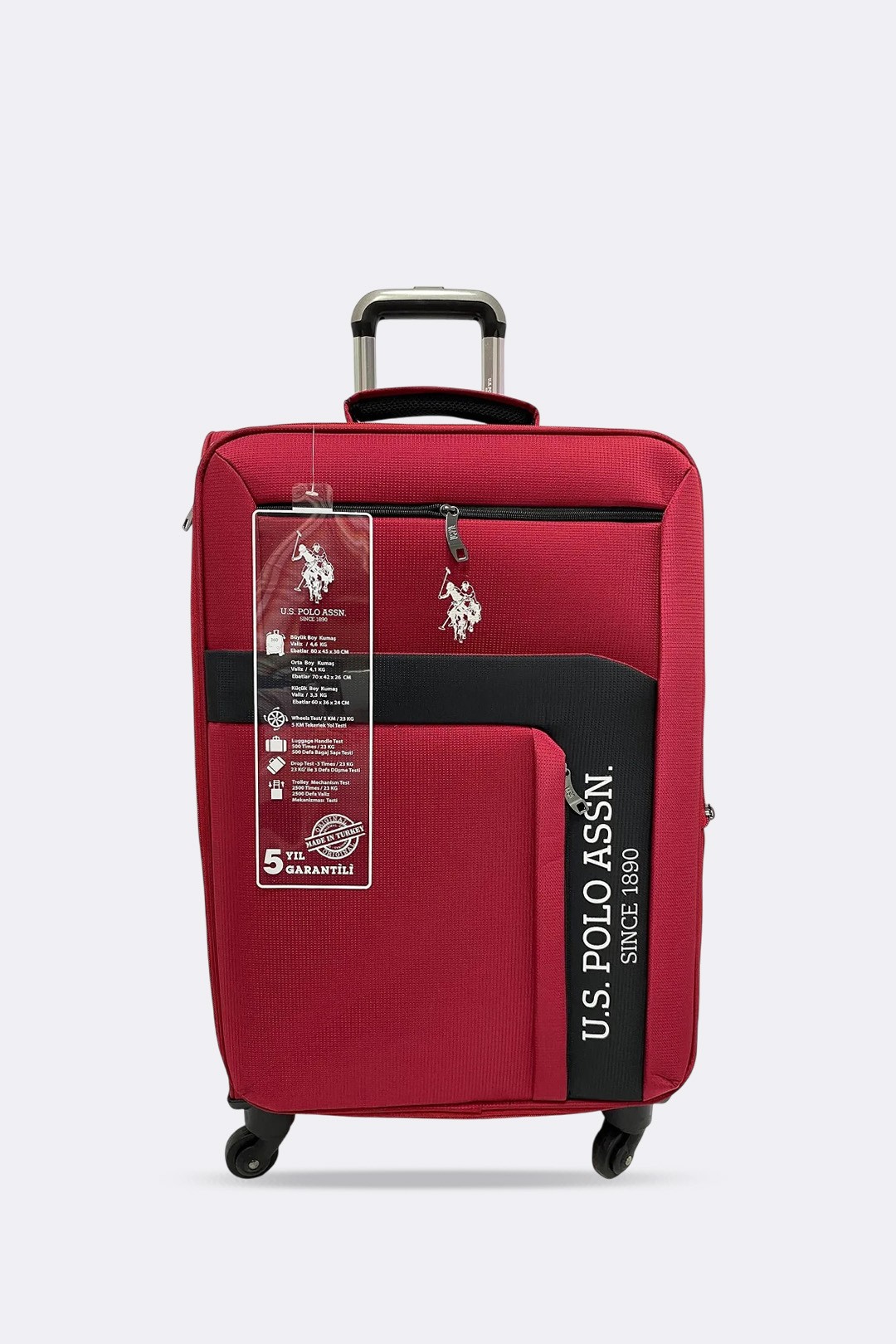 USPA Unisex Kumaş Valiz Orta Boy Bordo PLVLZ21282 - Bordo