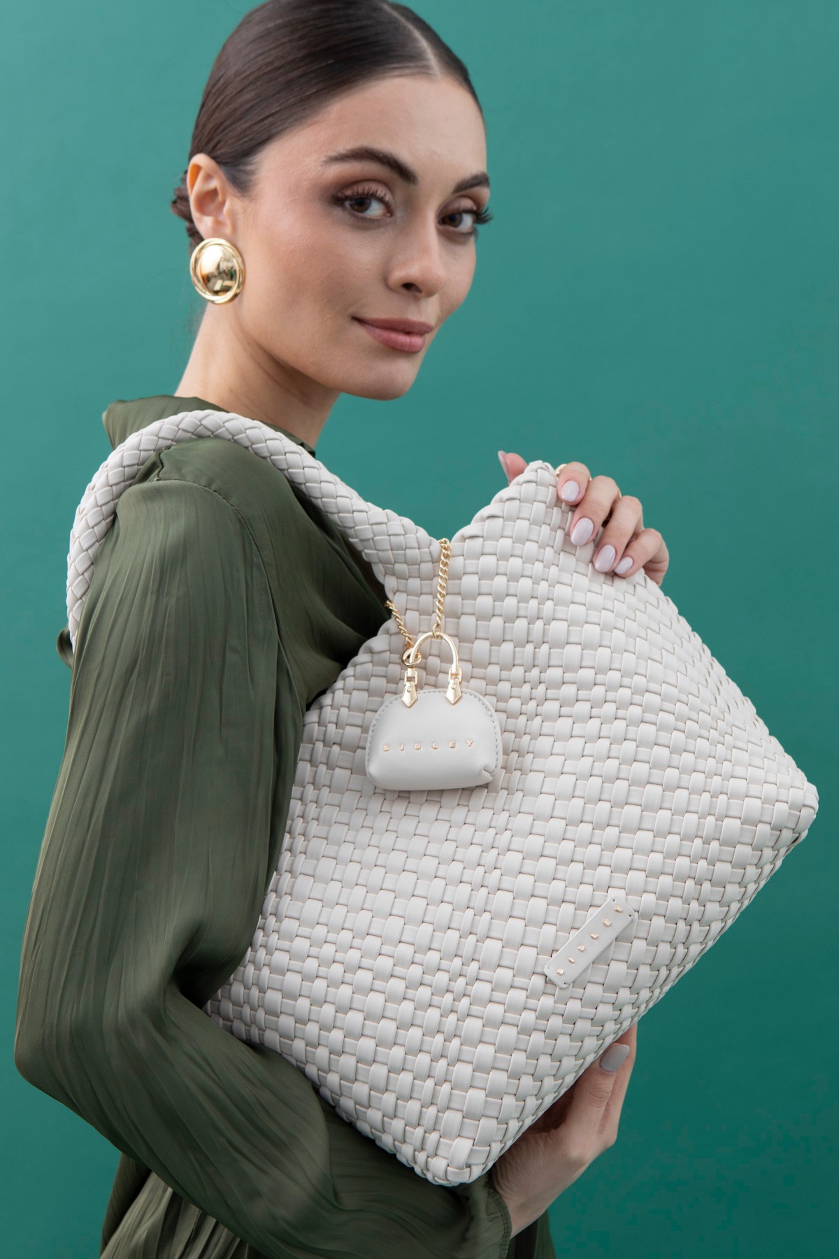 Sisley Kadın Omuz Çantası SLY_219 - Beyaz