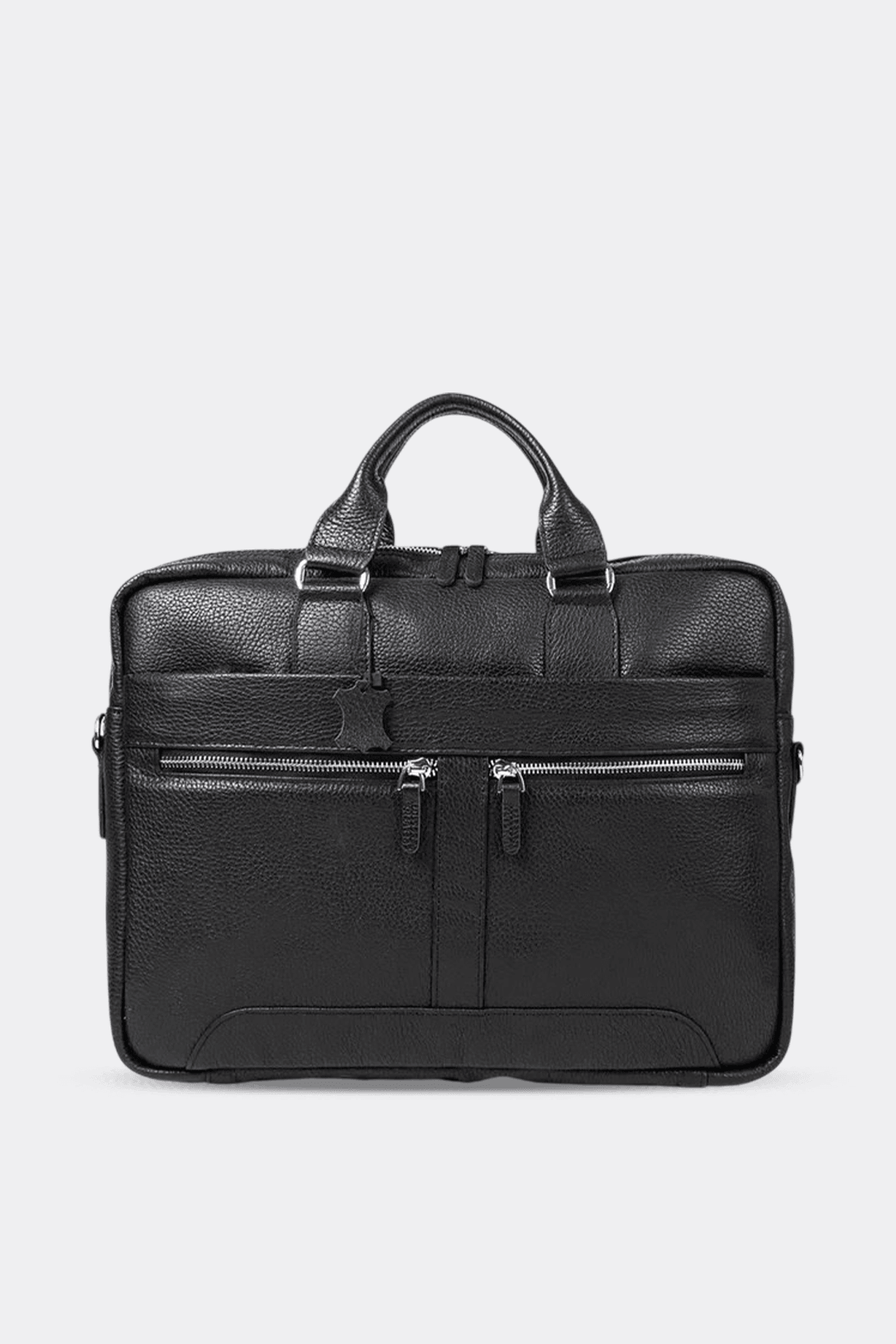 Hakiki Deri Unisex Evrak Çantası Laptop Bölmeli 15.6" Inç - Siyah