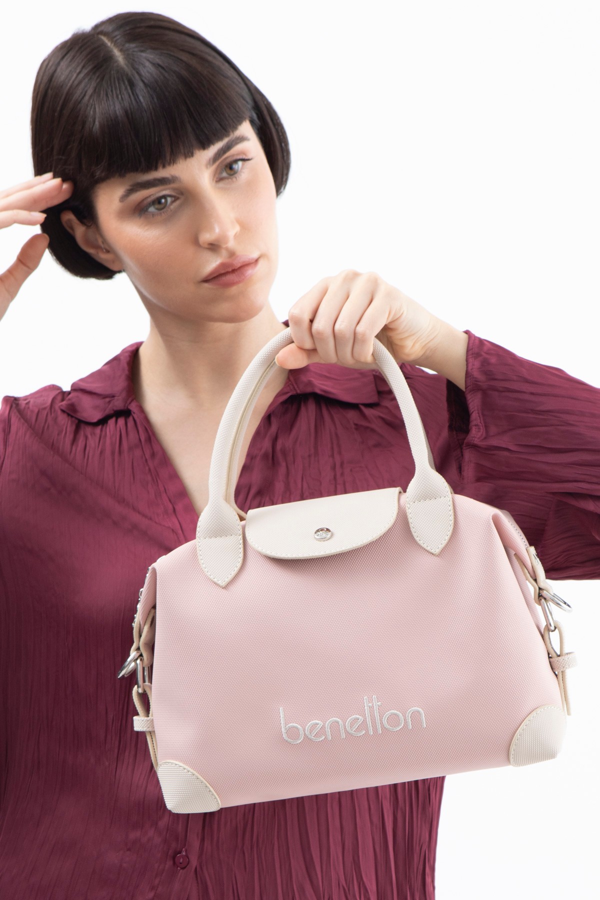 Benetton Kadın Kol Çantası BNT_1623 - Pudra-Bej