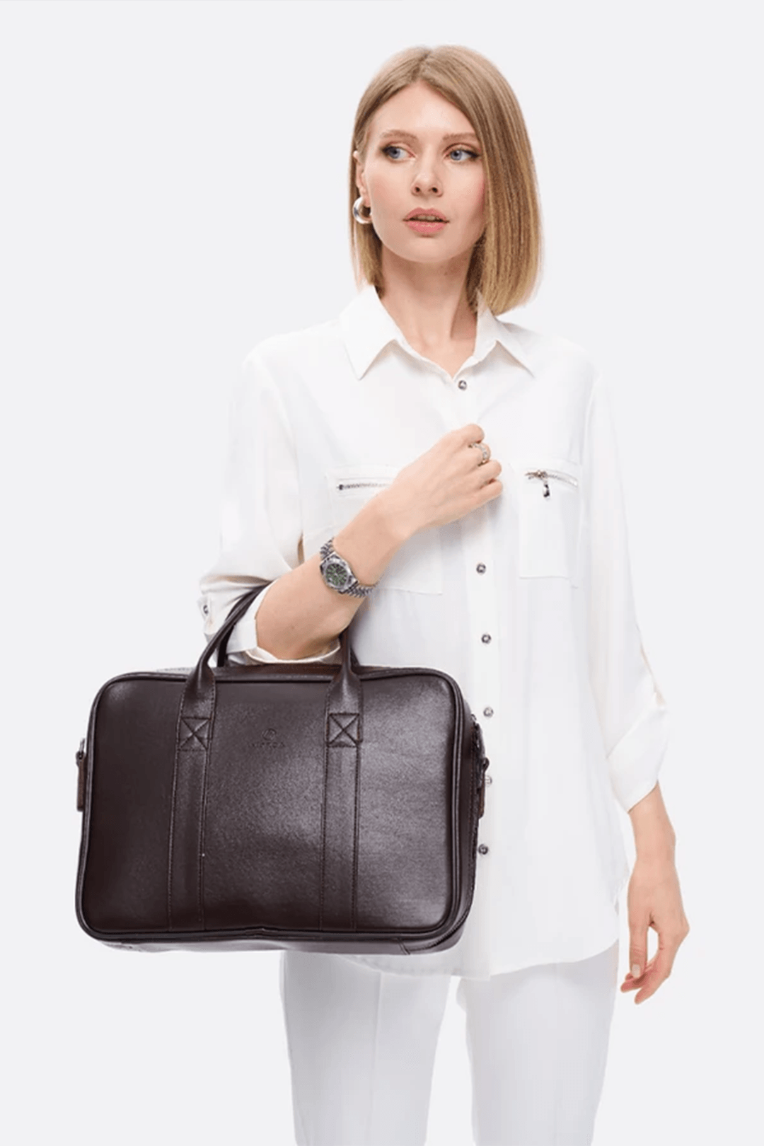 Macbook Organizer Laptop Evrak Çantası 13" & 14" İnç - Kahverengi