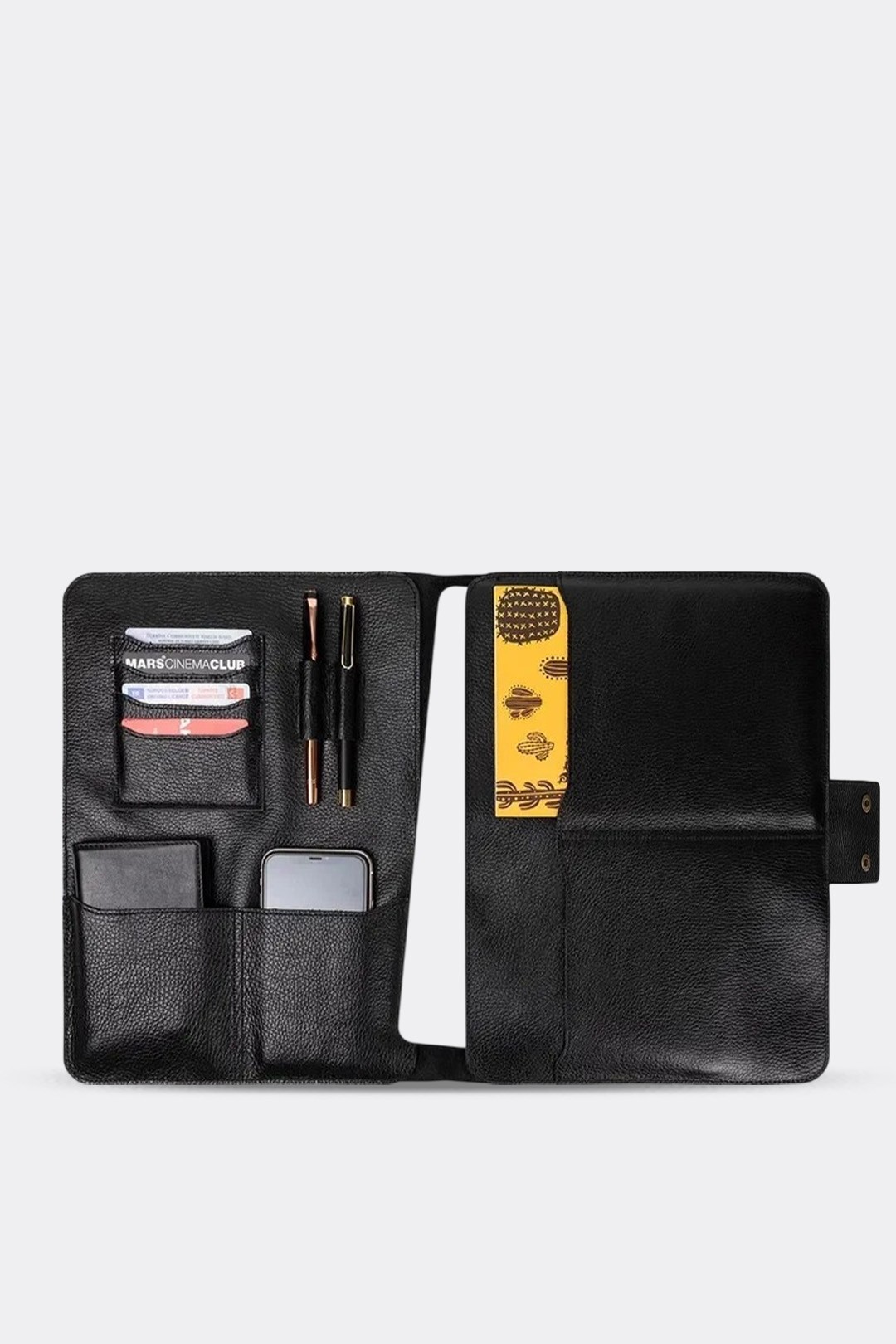 Hakiki Deri Macbook Air Pro 13-14 İnç Organizer Evrak & Laptop & Tablet Çantası - Siyah Naturel