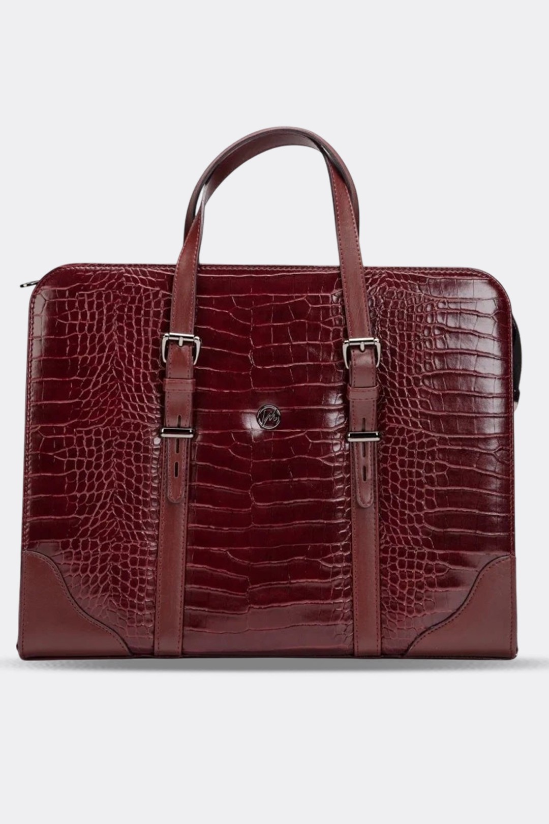 Kadın Evrak Laptop Çantası - Bordo Kroko