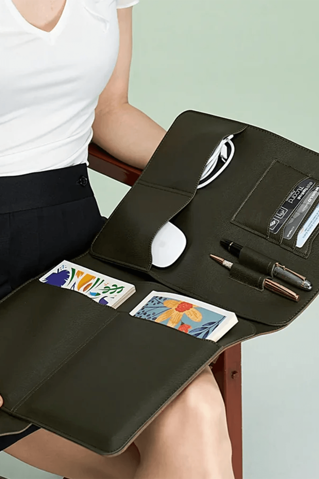 Macbook Air Pro 13-14 İnç Organizer Evrak & Laptop & Tablet Çantası - Haki
