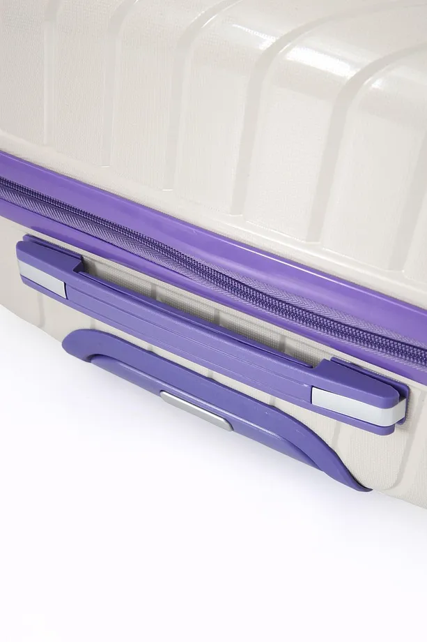 ÇÇS 5239 Polipropilen 3'lü Valiz Seti - Beyaz-Mor