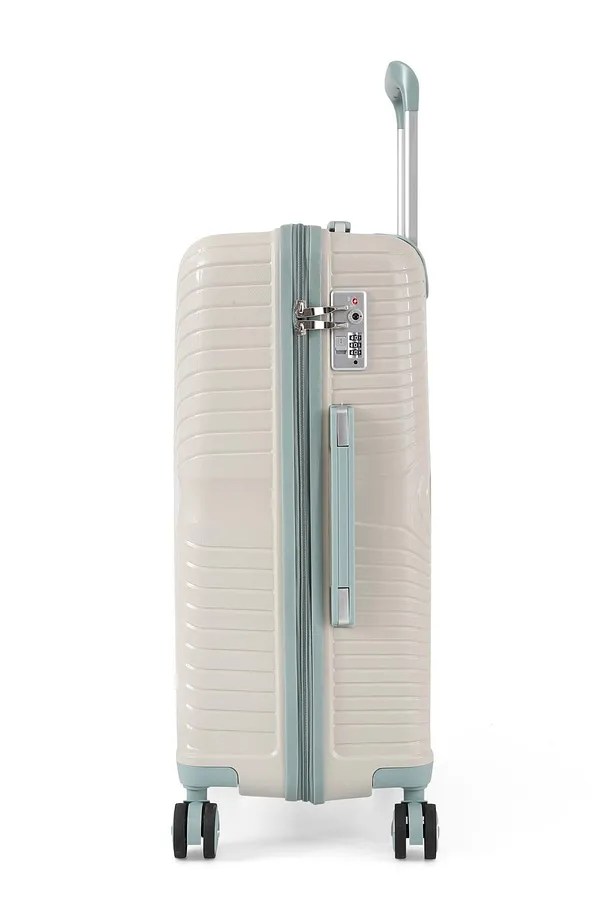 ÇÇS 5239 Polipropilen 3'lü Valiz Seti - Beyaz-Mavi