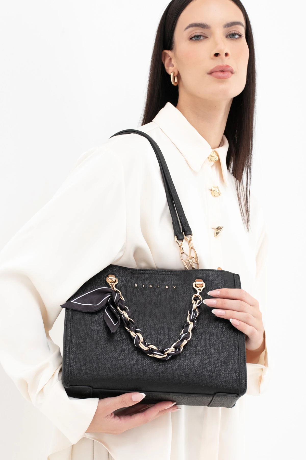 Sisley Kadın Omuz Çantası SLY_287 - Siyah