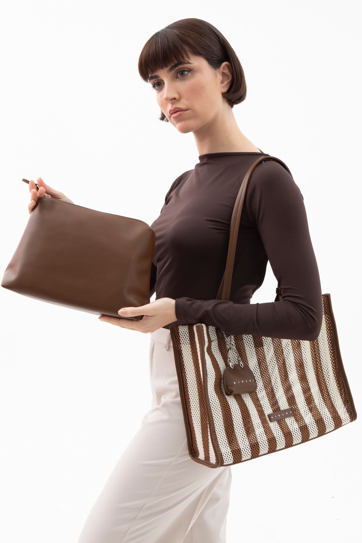 Sisley Kadın Omuz Çantası SLY_226 - Ten