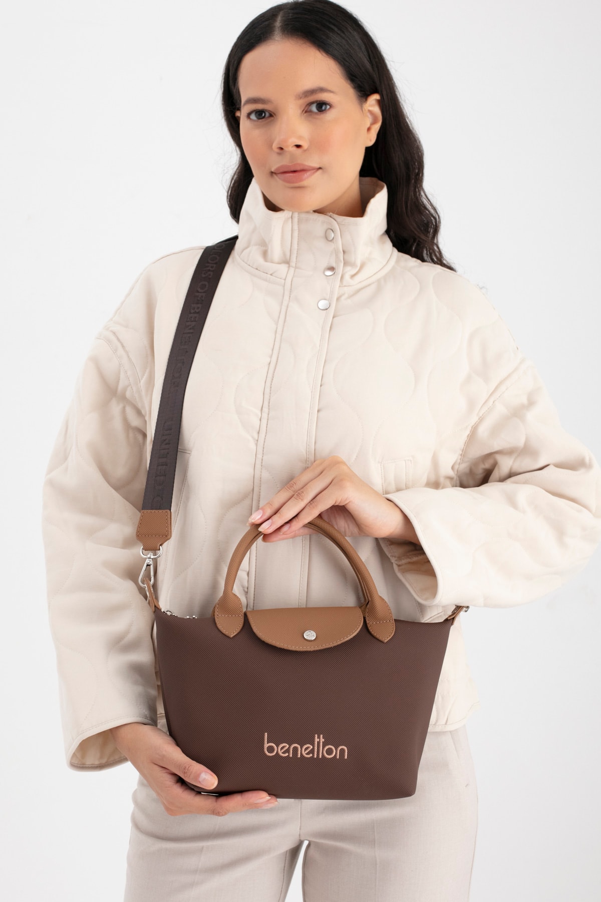 Benetton Kadın El Çantası BNT_1702 - Kahve-Camel