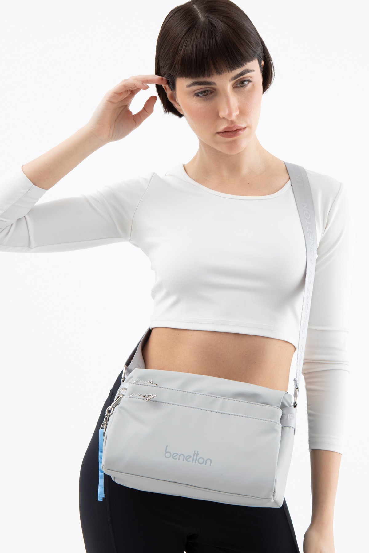 Benetton Kadın Çapraz Çanta BNT_1573 - A.Gri