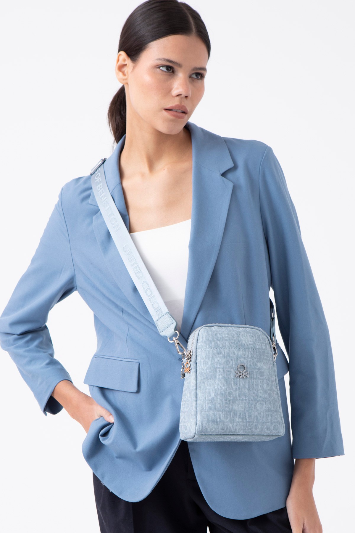Benetton Kadın Çapraz Çanta BNT_1294 - Mavi