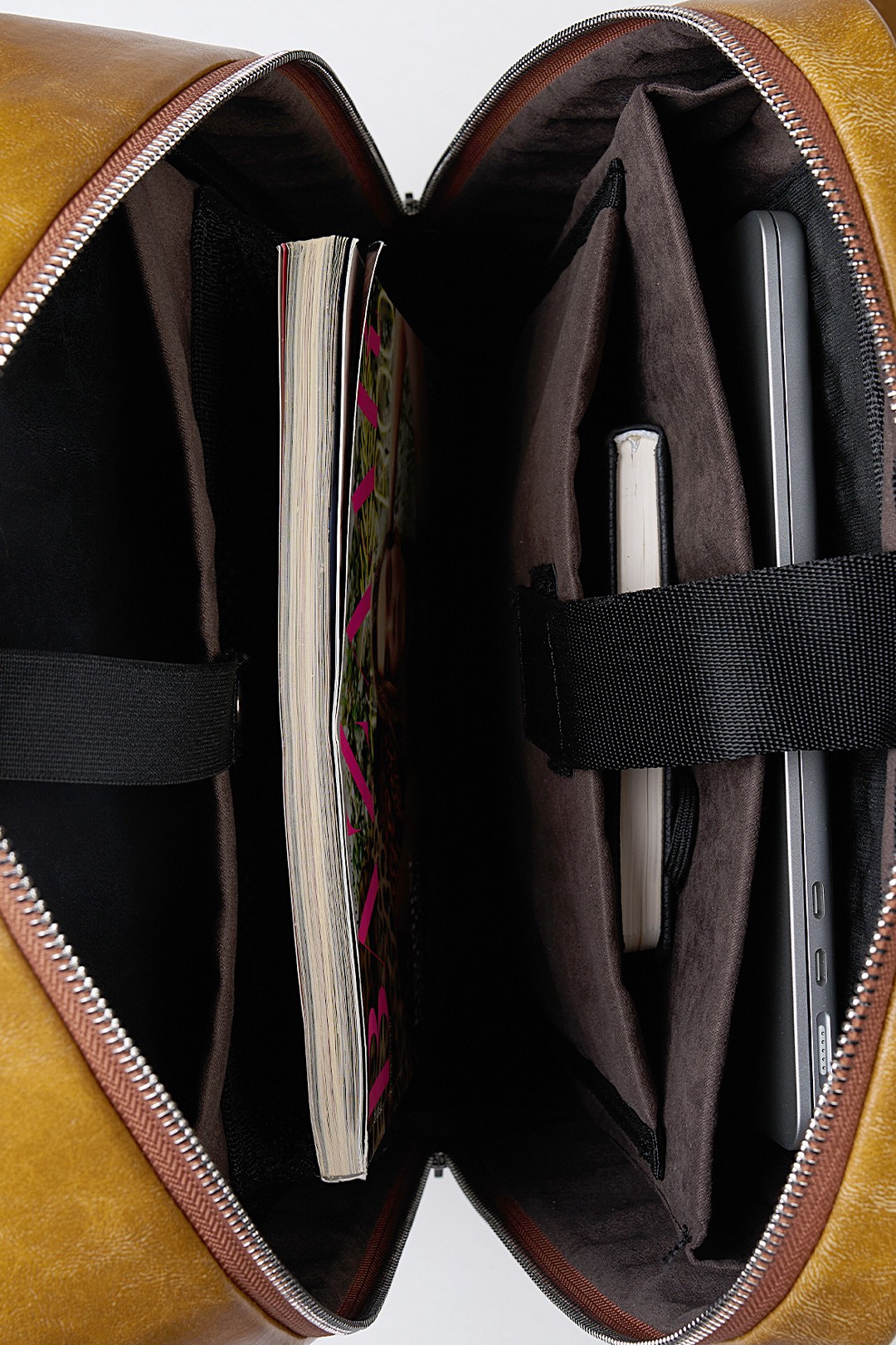Organizer Premium Deri Sırt Laptop Çantası Unisex