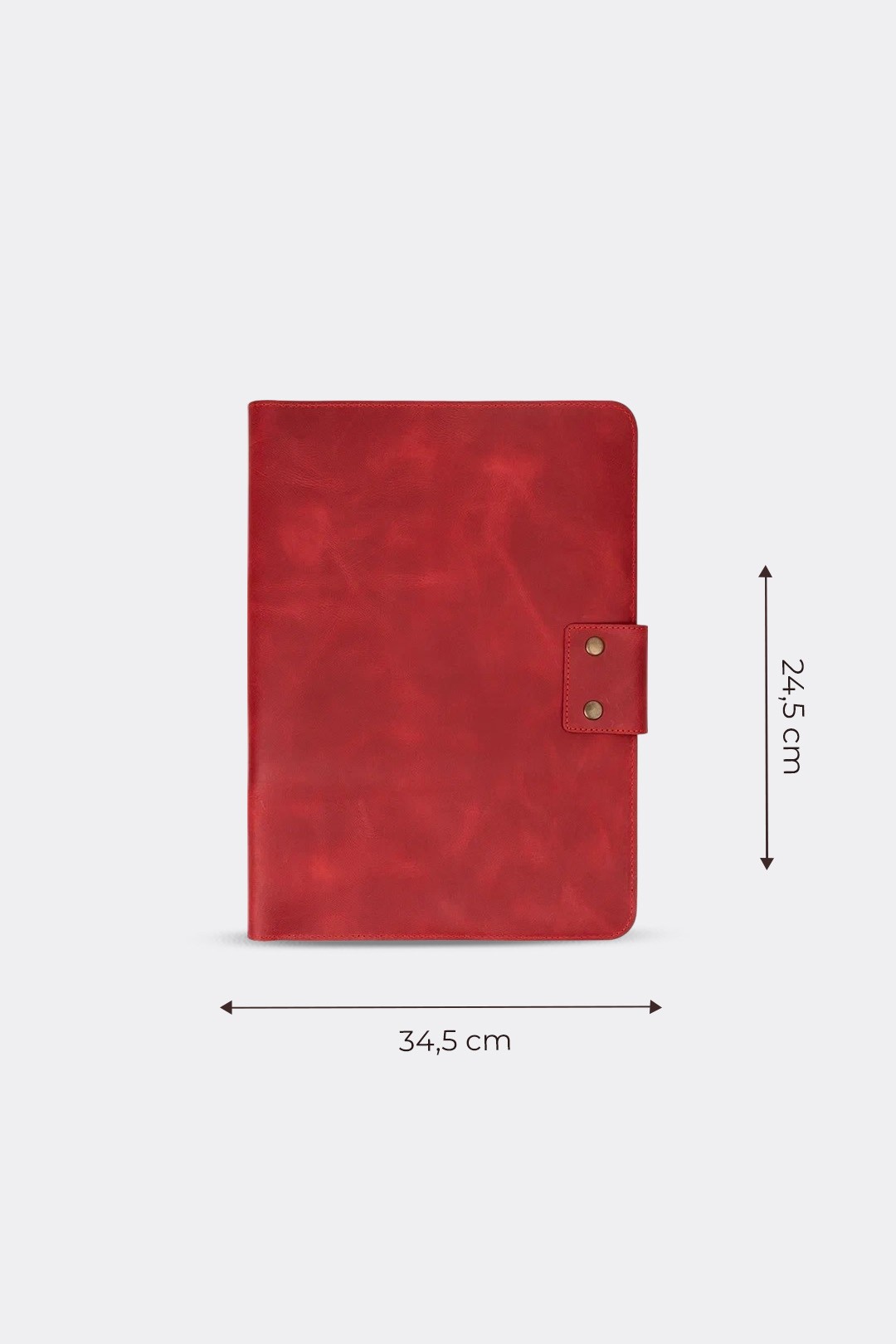 Hakiki Deri Macbook Air Pro 13-14 İnç Organizer Evrak & Laptop & Tablet Çantası - Kırmızı
