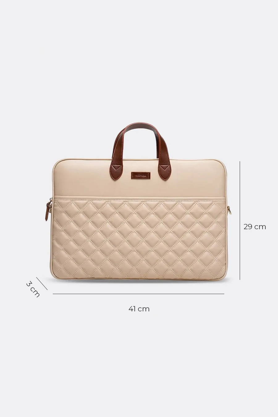 Macbook Air Pro 15" & 16" inç Laptop Evrak Çantası  - Bej