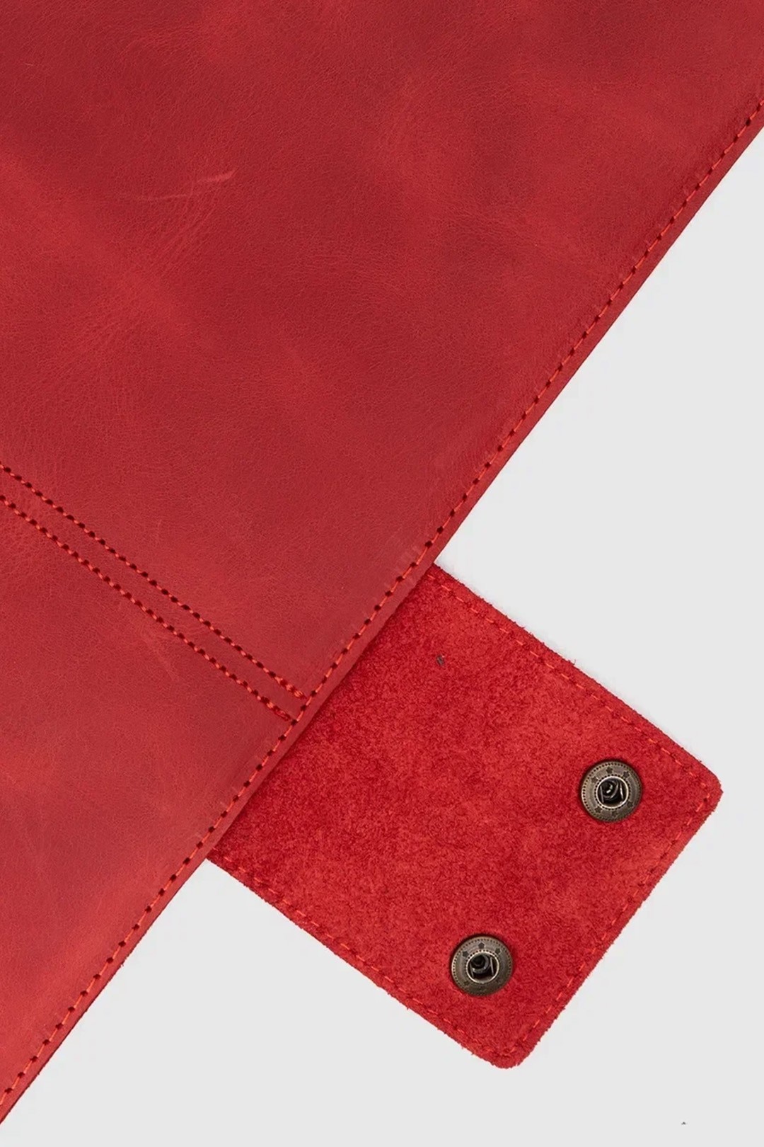Hakiki Deri Macbook Air Pro 13-14 İnç Organizer Evrak & Laptop & Tablet Çantası - Kırmızı