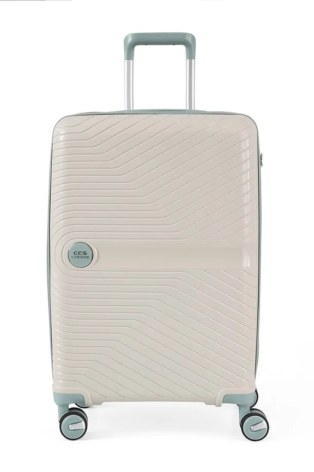 ÇÇS 5239 Polipropilen 3'lü Valiz Seti - Beyaz-Mavi