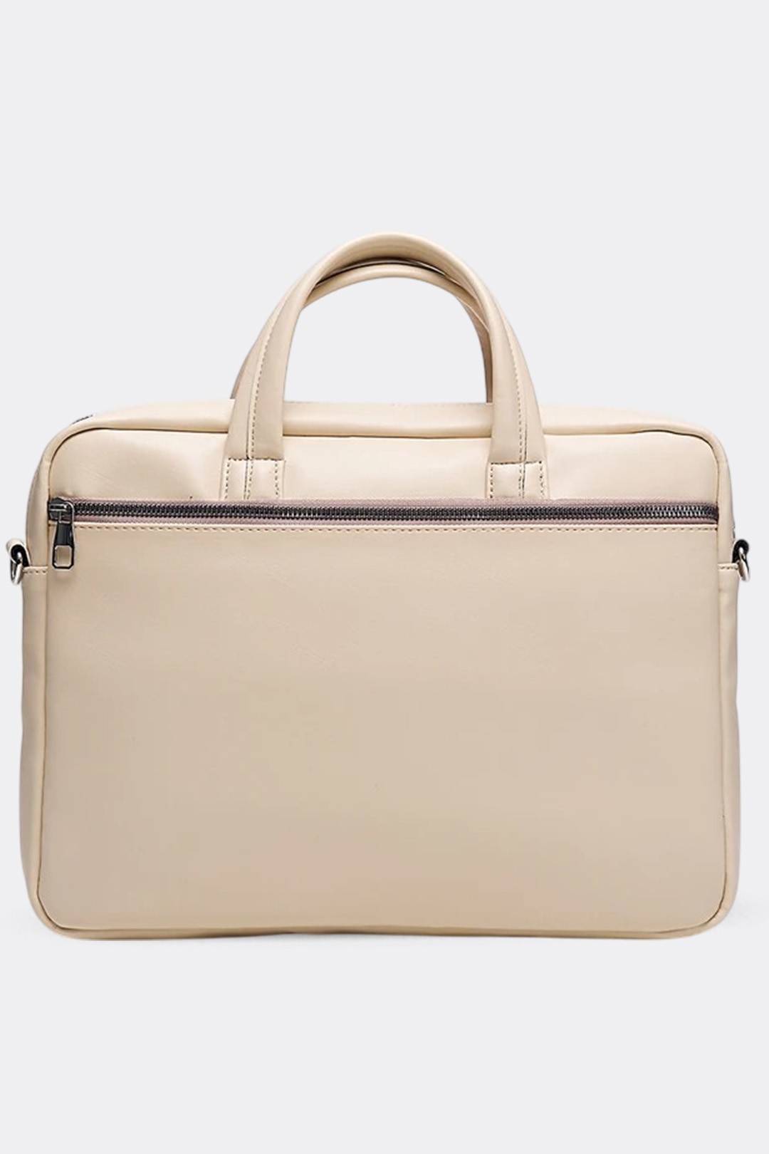 Unisex 13" & 14" Laptop Evrak Çantası Bej Kroko