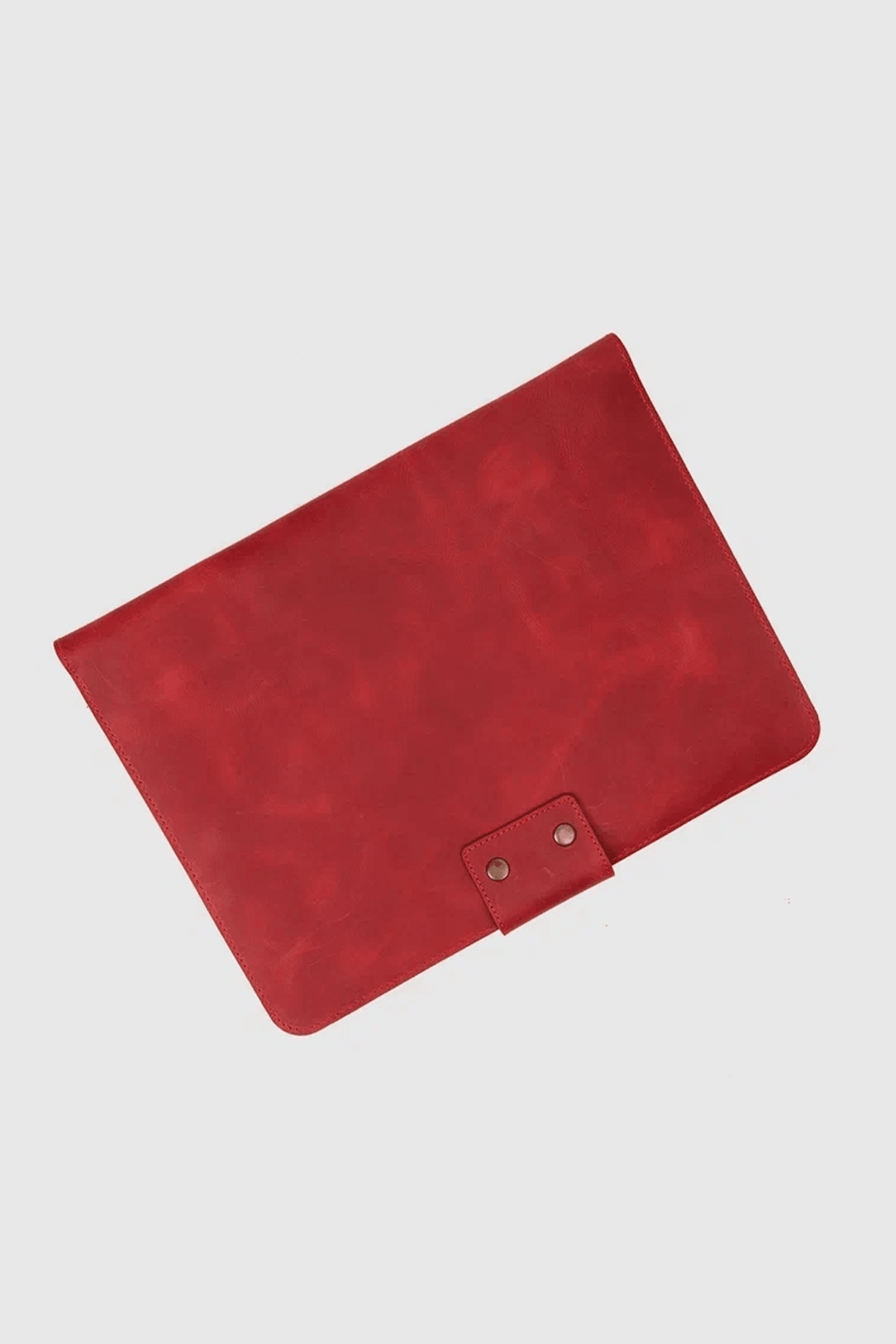 Hakiki Deri Macbook Air Pro 13-14 İnç Organizer Evrak & Laptop & Tablet Çantası - Kırmızı