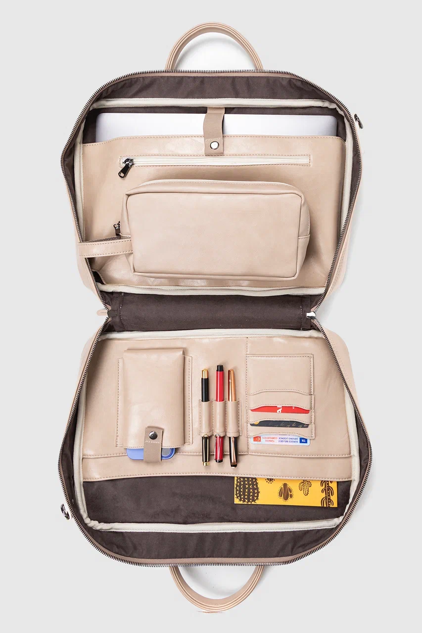Macbook Organizer Laptop Evrak Çantası 15.6" & 16" İnç Crazy Bej