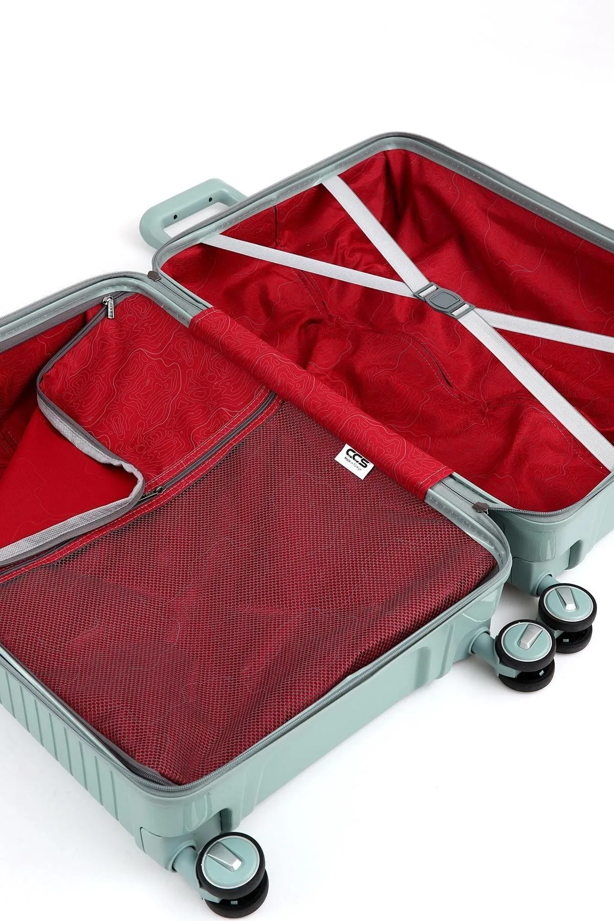 ÇÇS 5239 Polipropilen 3'lü Valiz Seti - Mavi