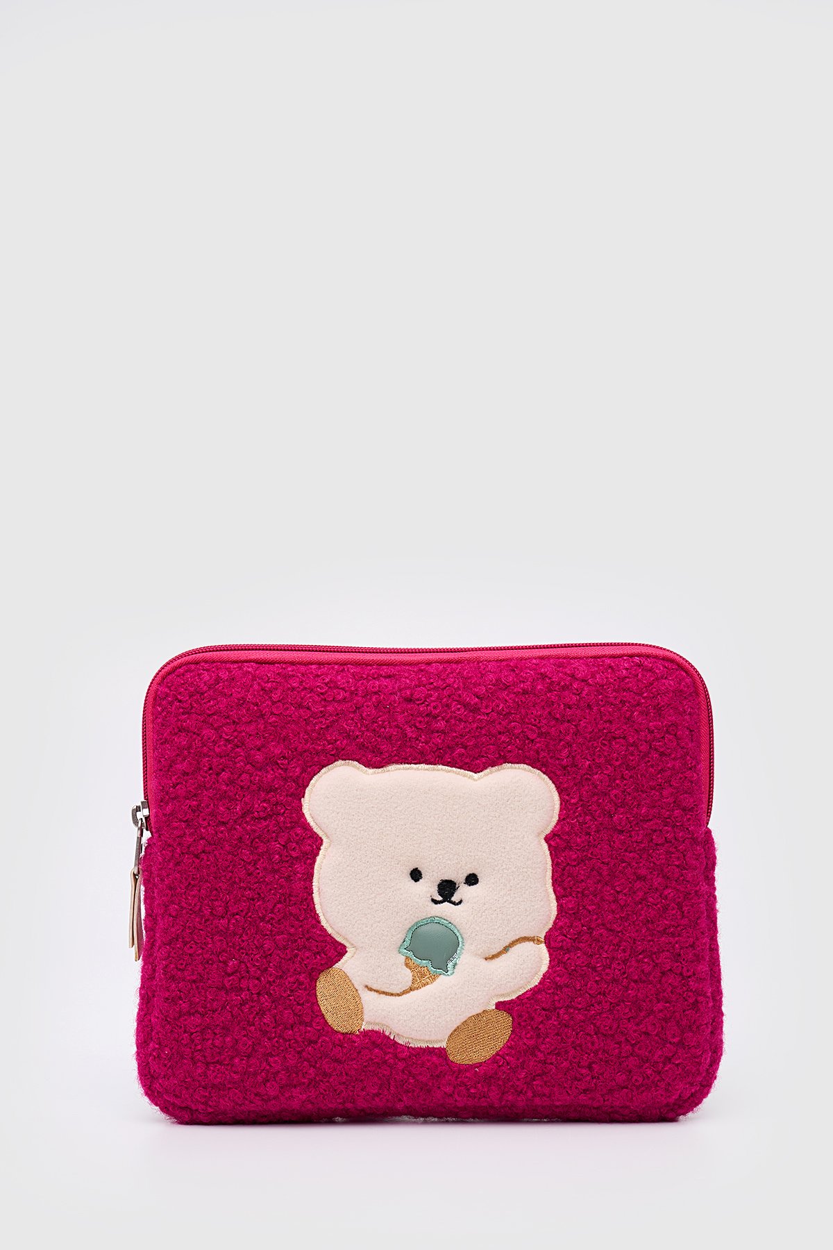 Teddy Bear Tablet Kılıfı 10” & 11” İnç Uyumlu  - Fuşya