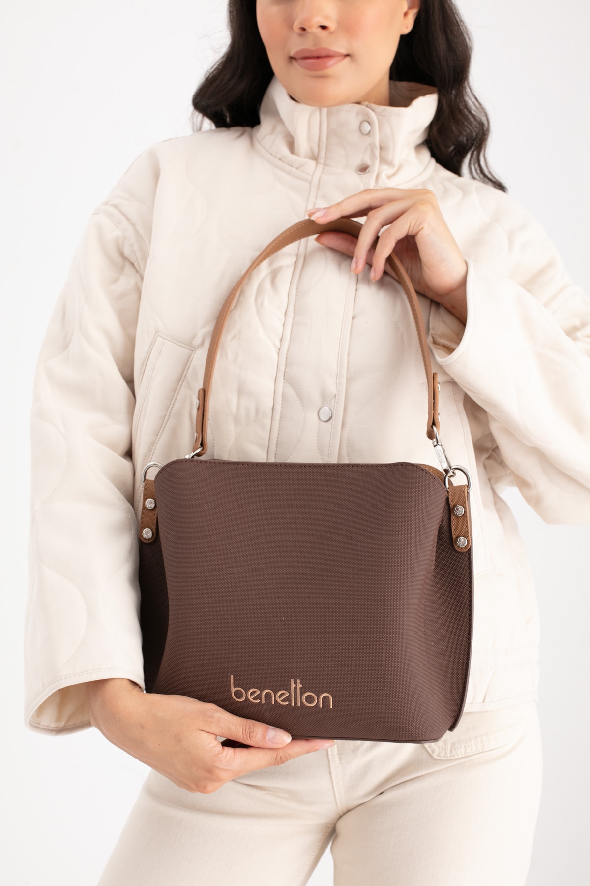 Benetton Kadın Kol Çantasın BNT_1688 - Kahve-Camel