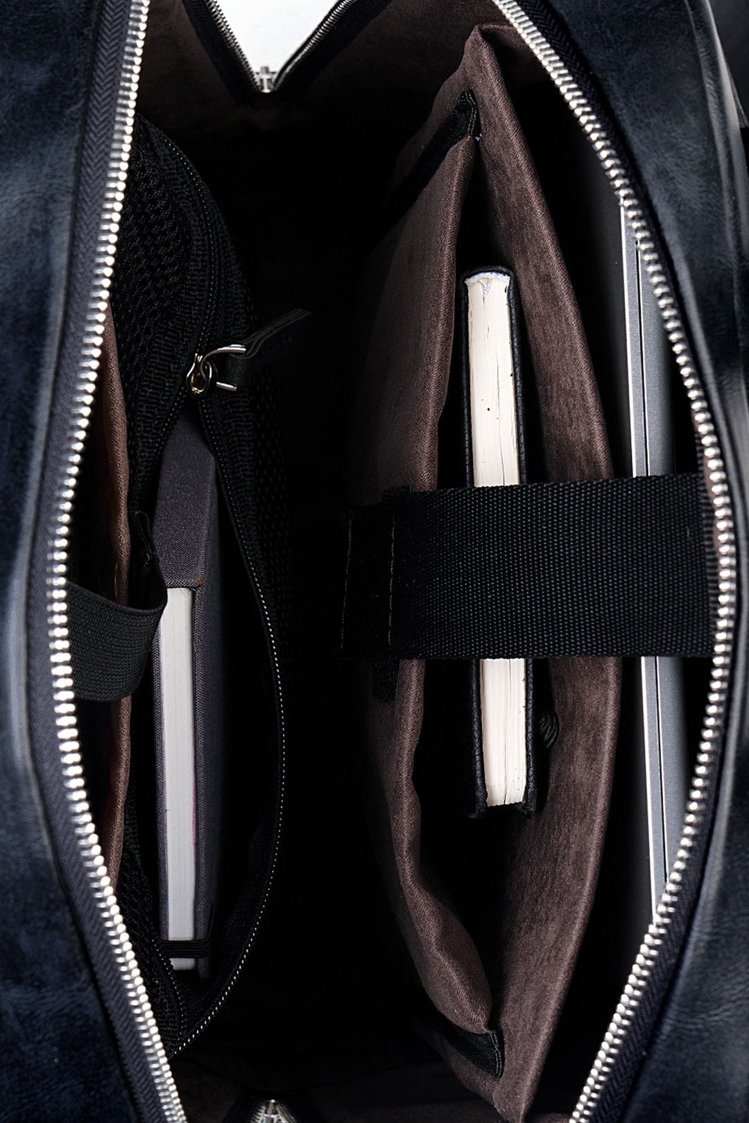 Organizer Premium Deri Sırt Laptop Çantası Unisex - Crazy Siyah
