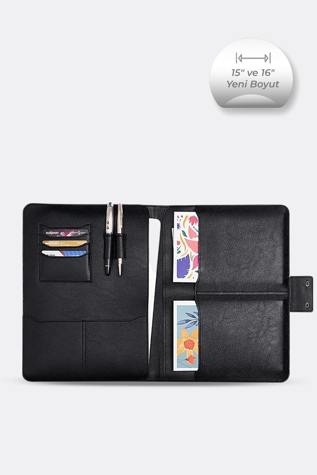 Macbook Air Pro 15-16 İnç Organizer Evrak & Laptop & Tablet Çantası - Siyah
