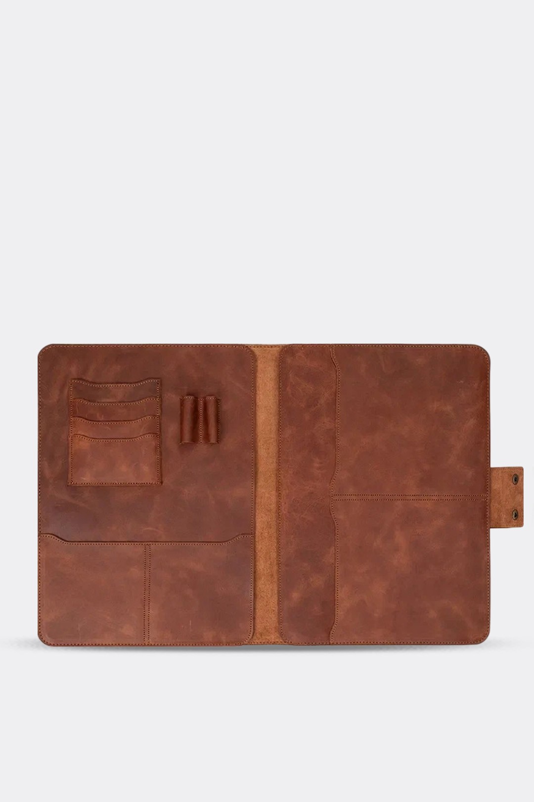 Hakiki Deri Macbook Air Pro 13-14 İnç Organizer Evrak & Laptop & Tablet Çantası - Taba