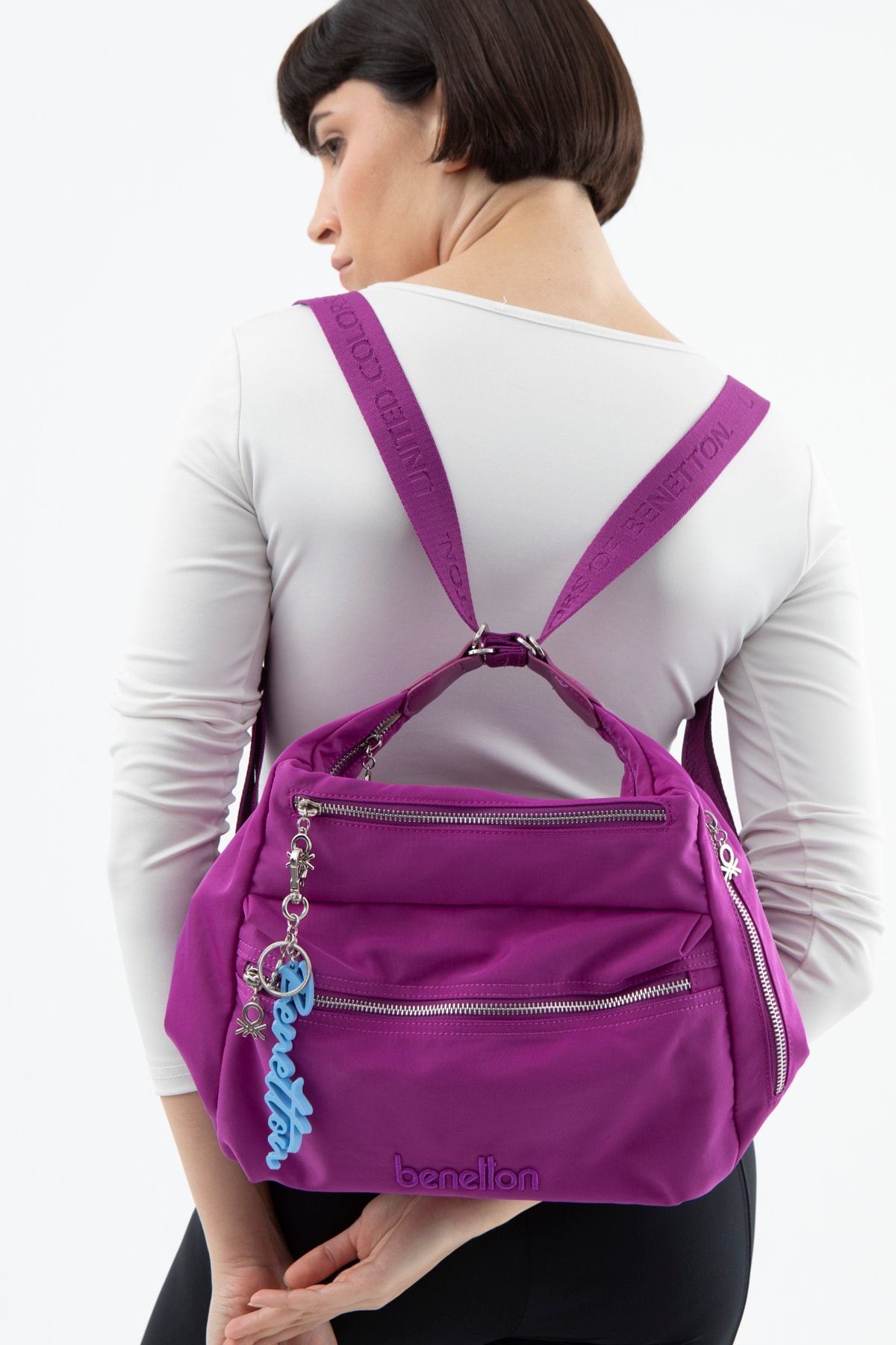 Benetton Kadın Çapraz Çantası BNT_1498 - Mürdüm