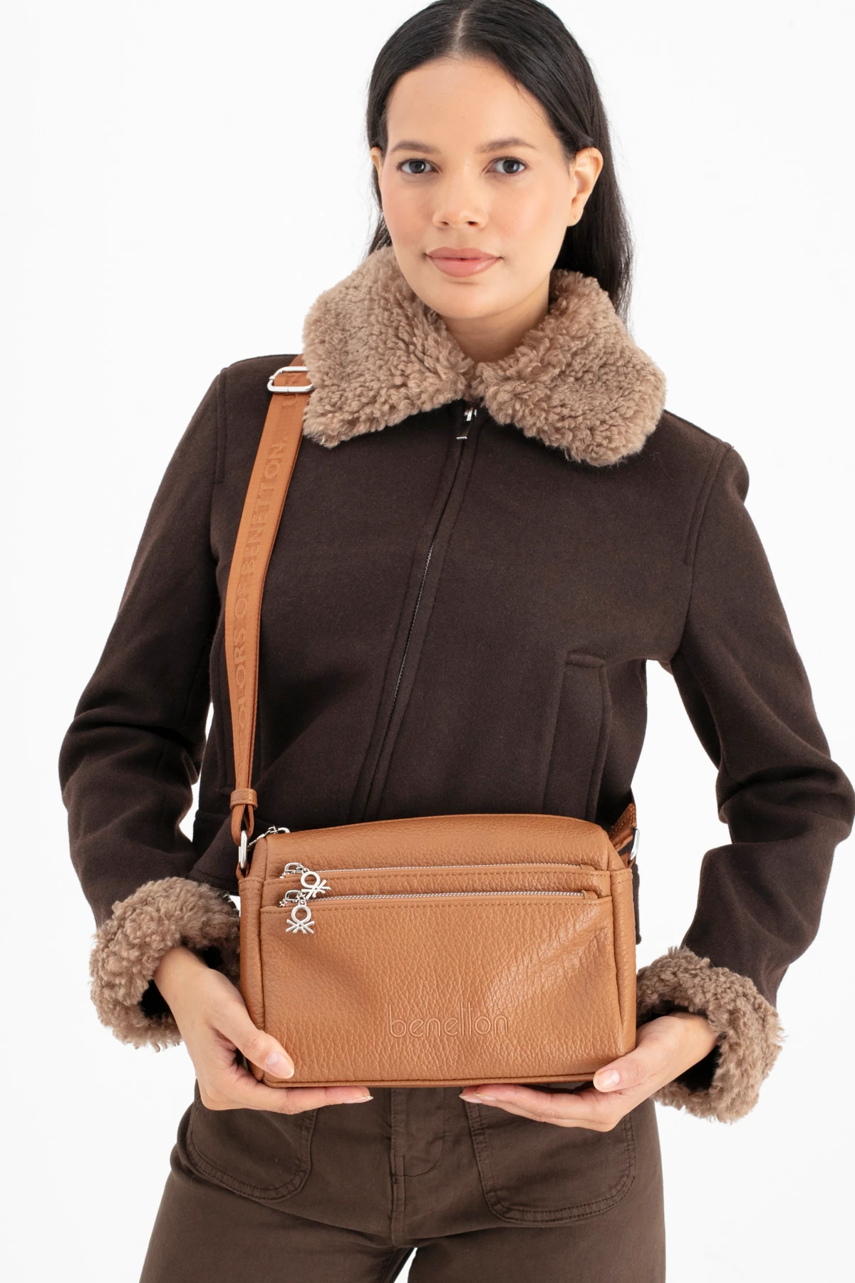 Benetton Kadın Çapraz Çanta BNT_1692 - Taba