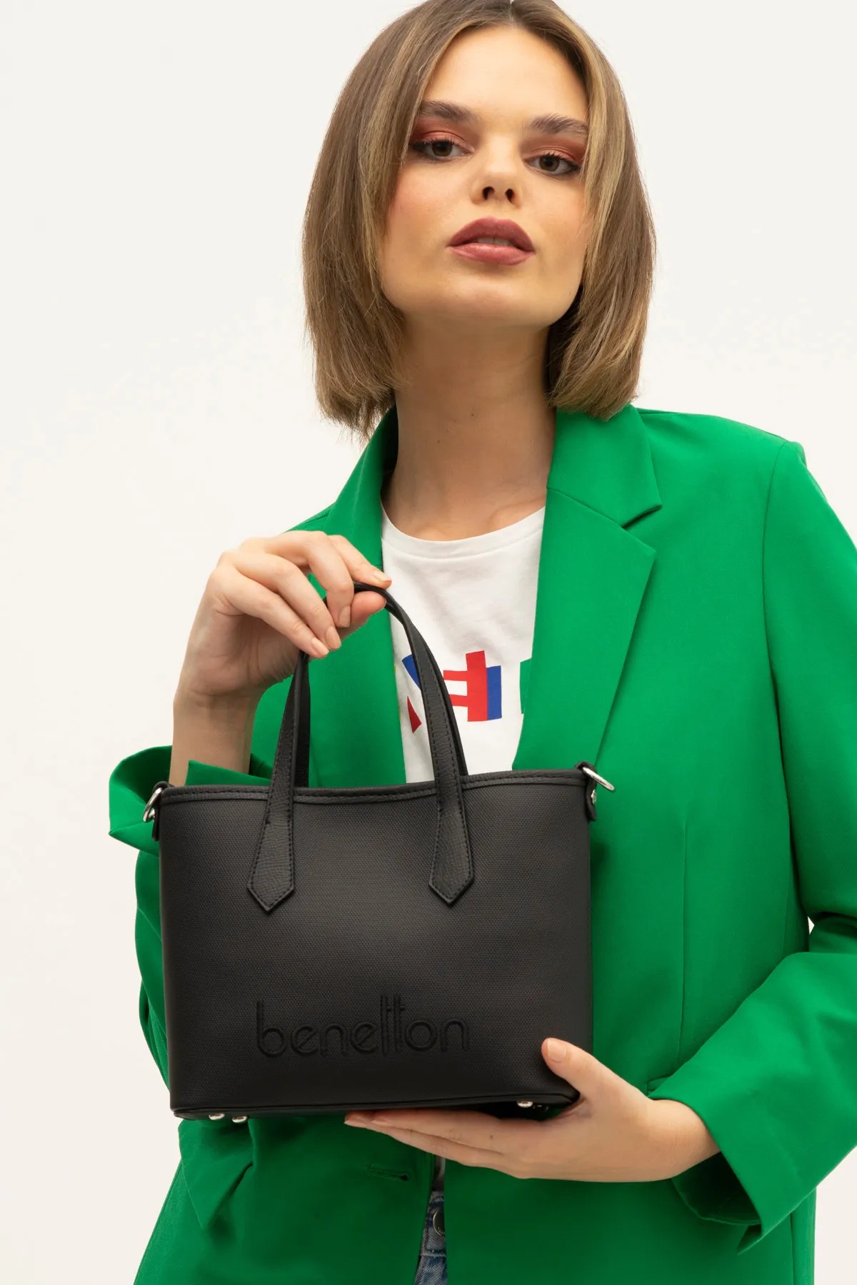 Benetton Kadın El Çantası - Siyah