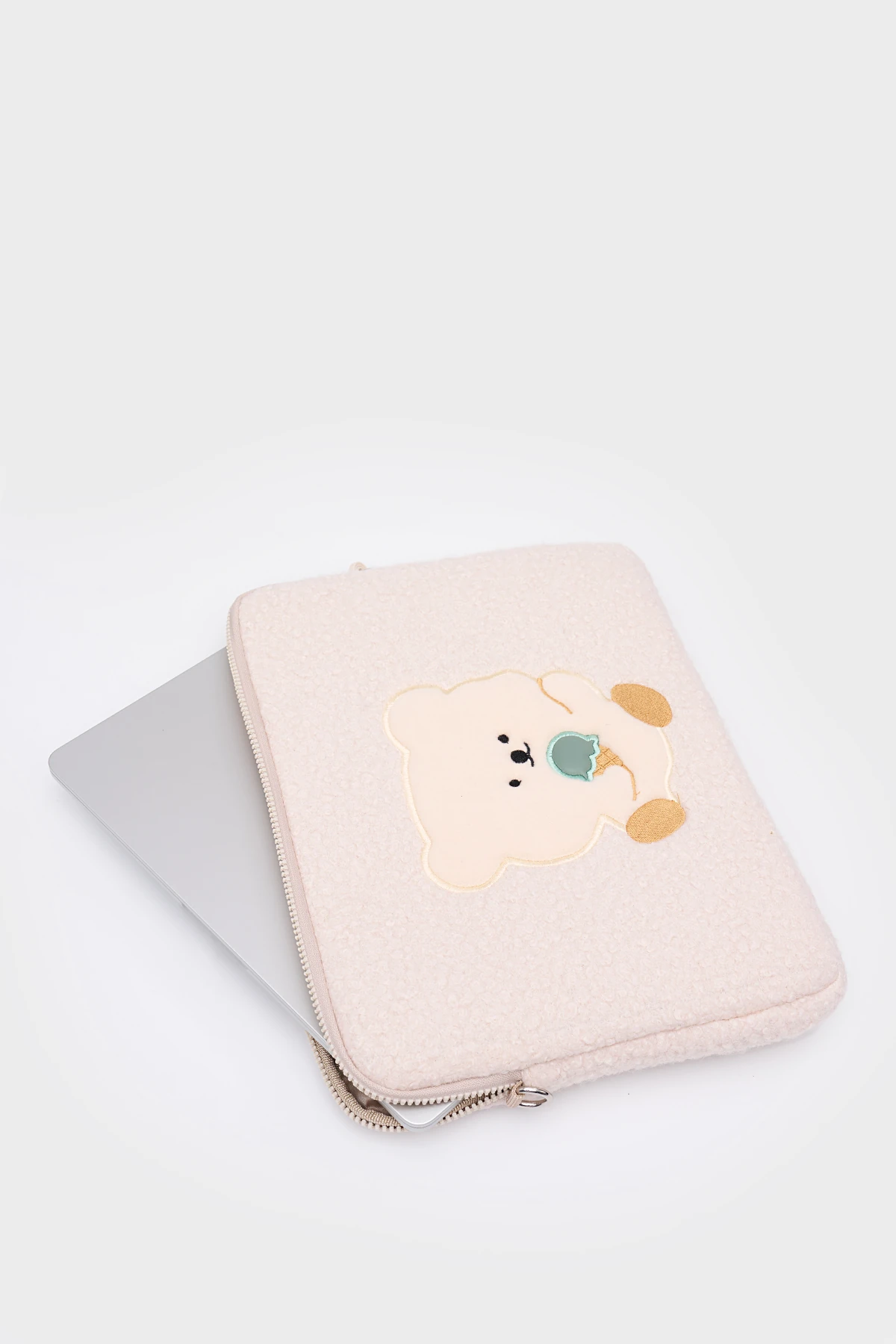 Teddy Bear Laptop Kılıfı 13" & 14" İnç Uyumlu - Bej